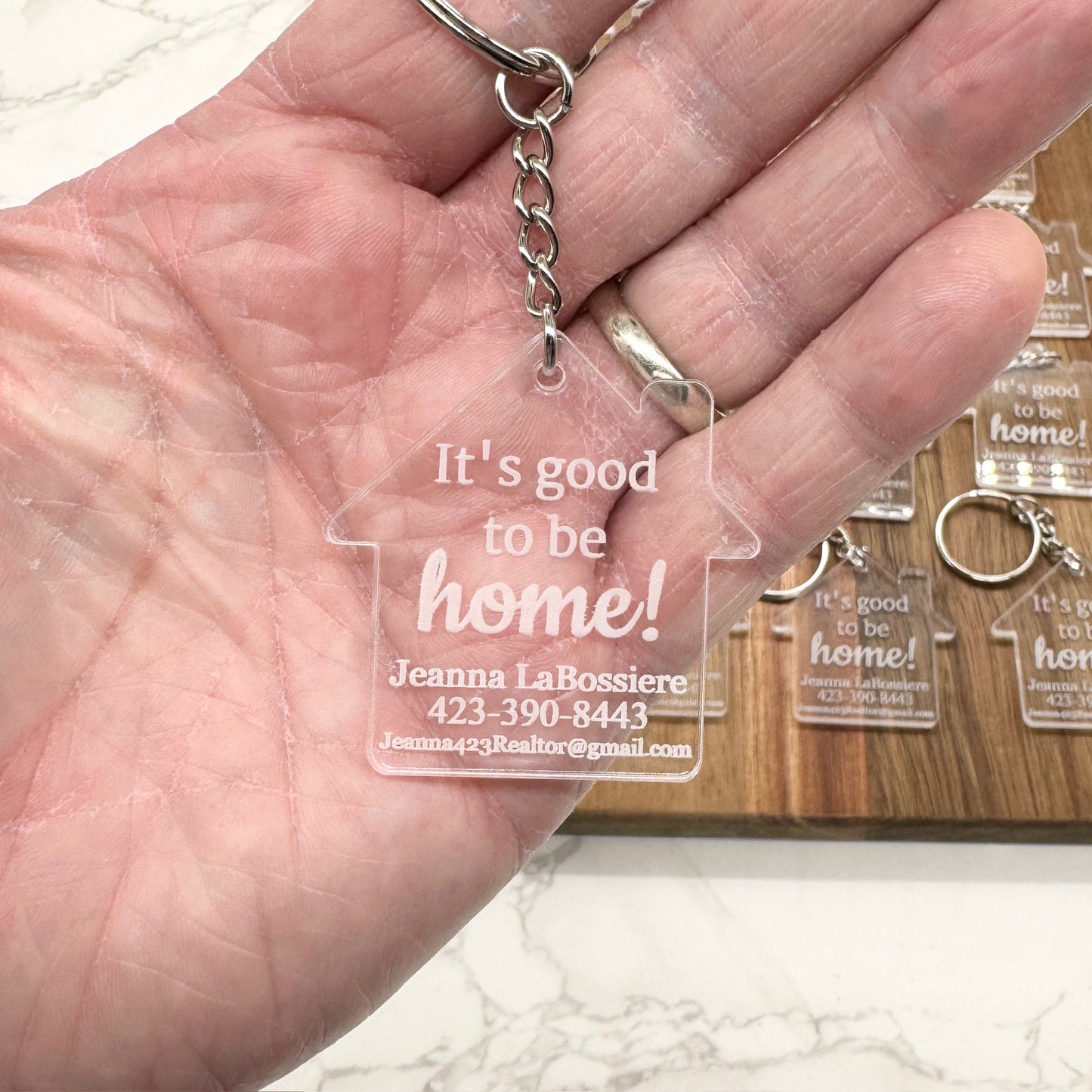 Branded Realtor Keychains - Closing Keychain - Open House Marketing