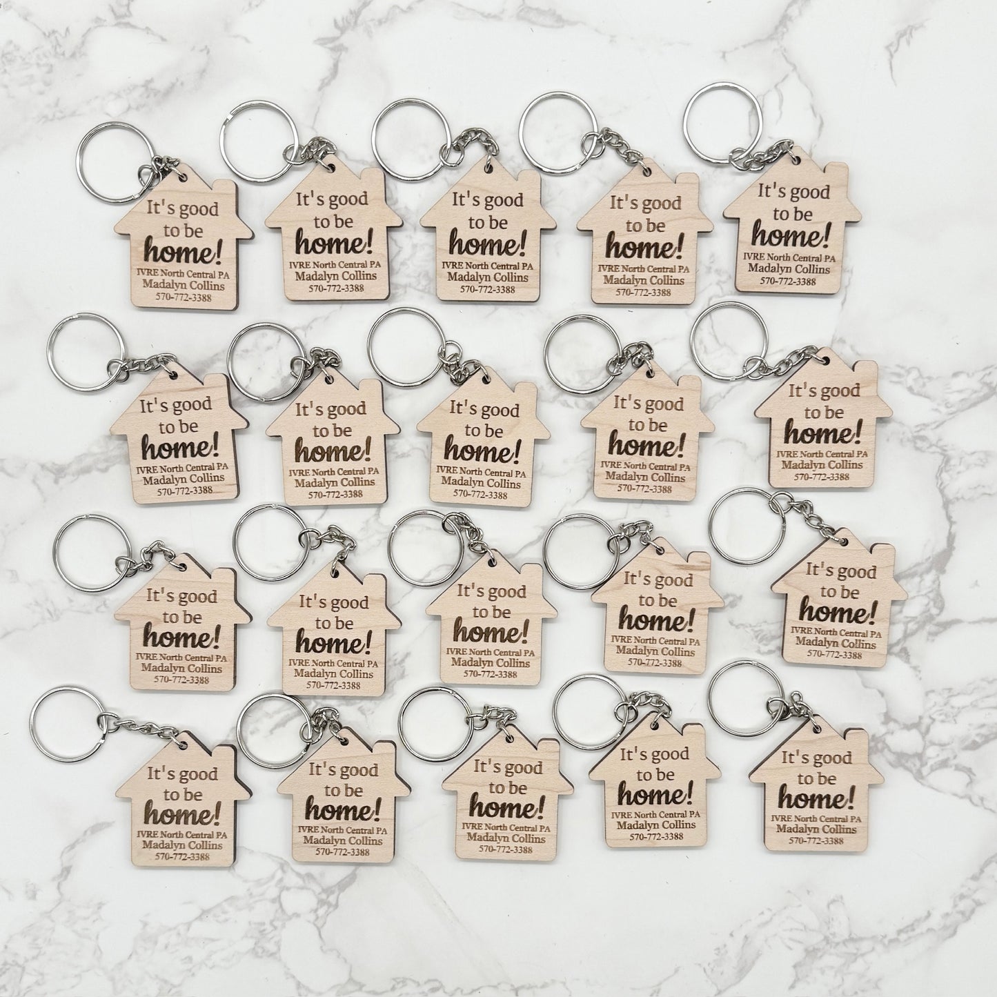 Branded Realtor Keychains - Closing Keychain - Open House Marketing