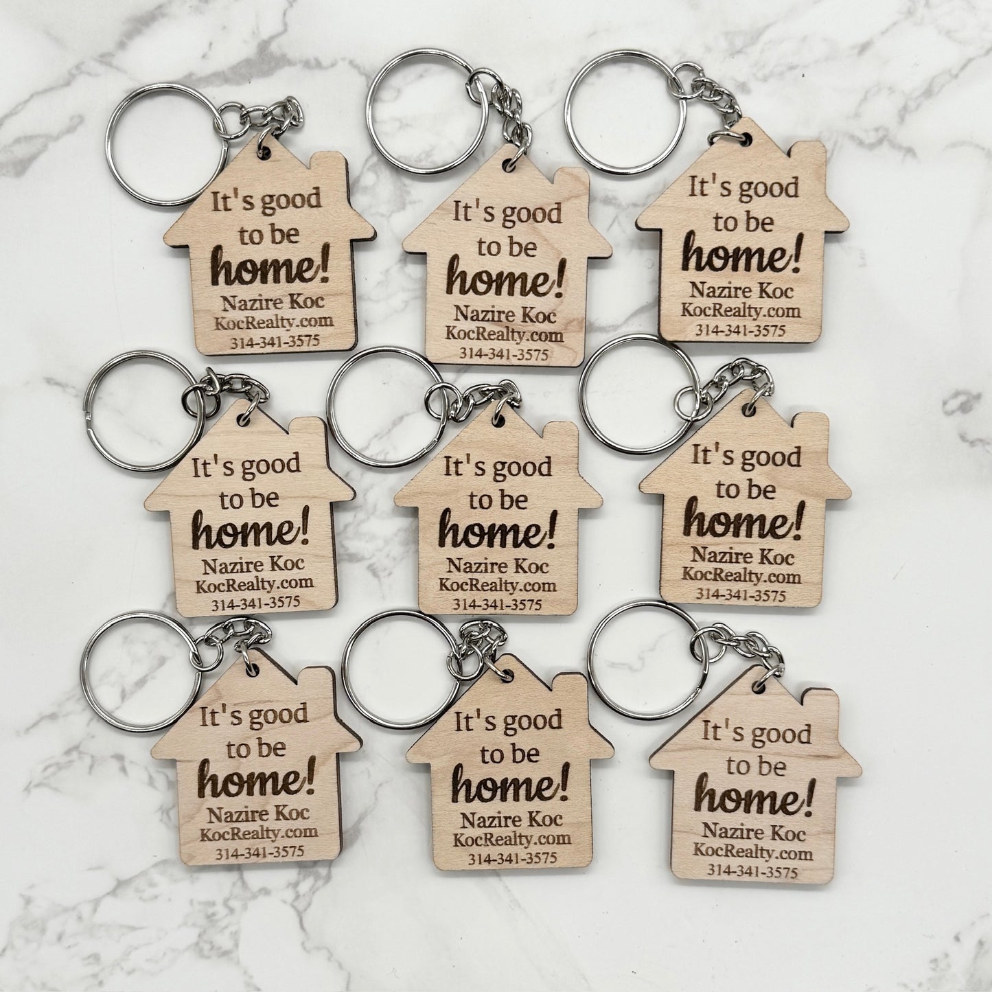 Branded Realtor Keychains - Closing Keychain - Open House Marketing
