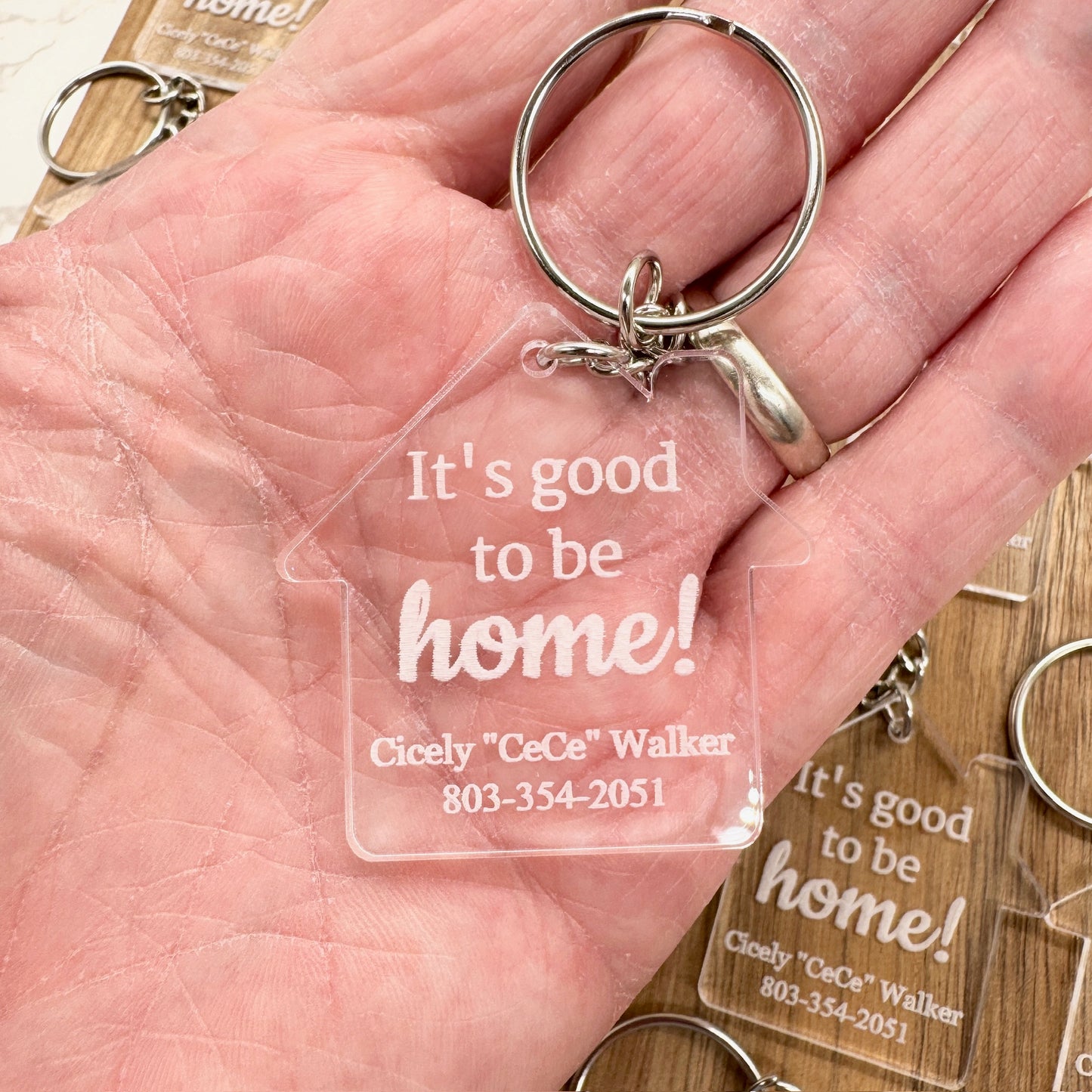 Branded Realtor Keychains - Closing Keychain - Open House Marketing