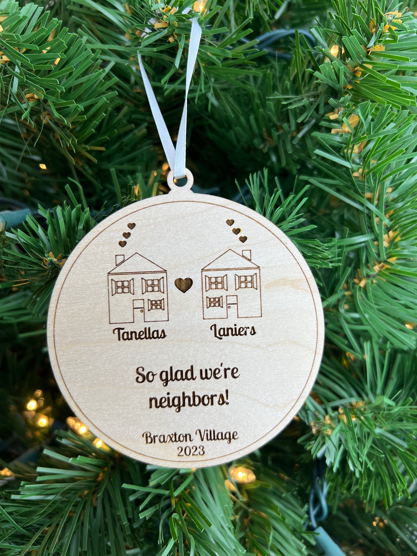 Personalized We’re So Glad You Live Next Door Ornament / Personalized Neighbor Ornament