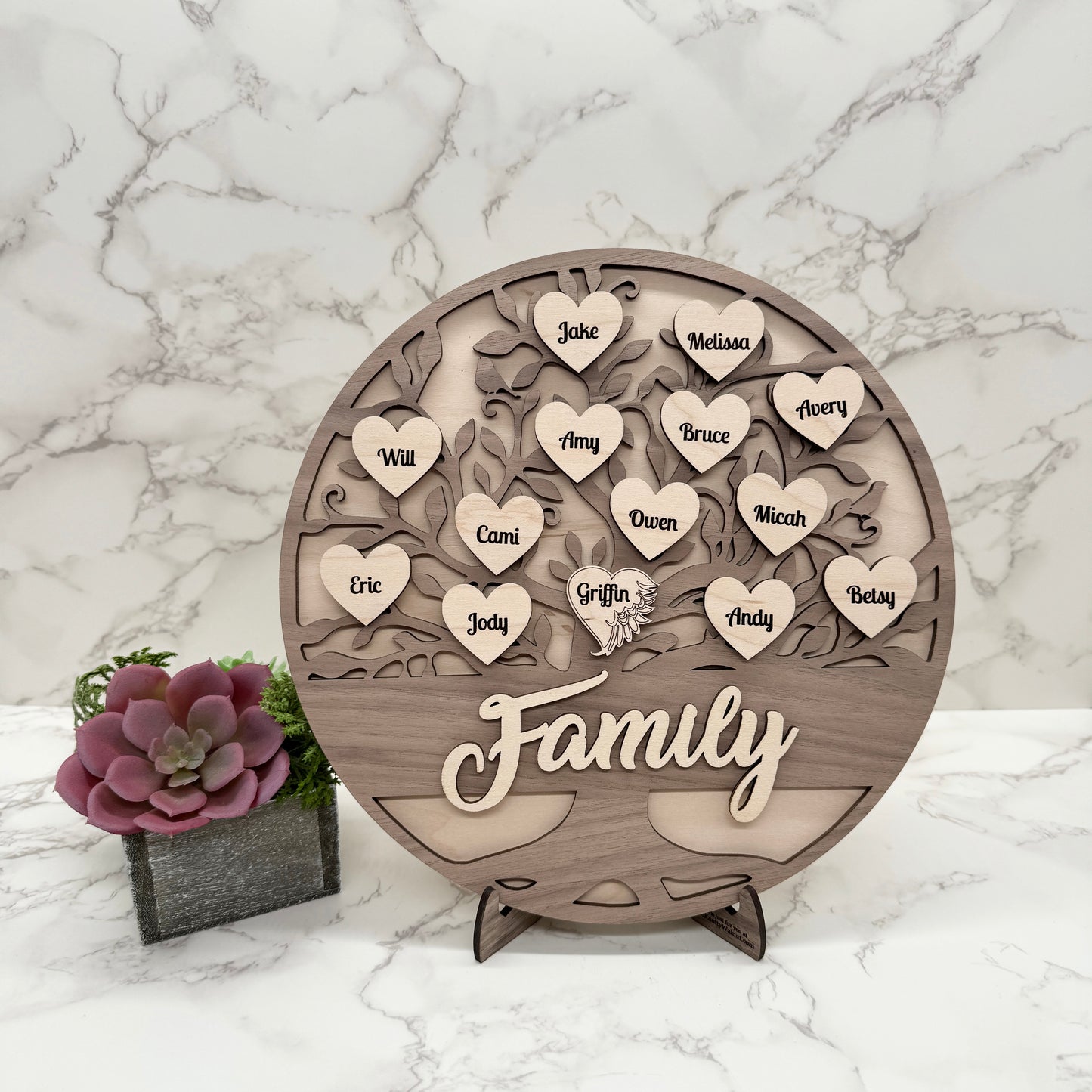 Personalized Family Tree and Grandkids Display