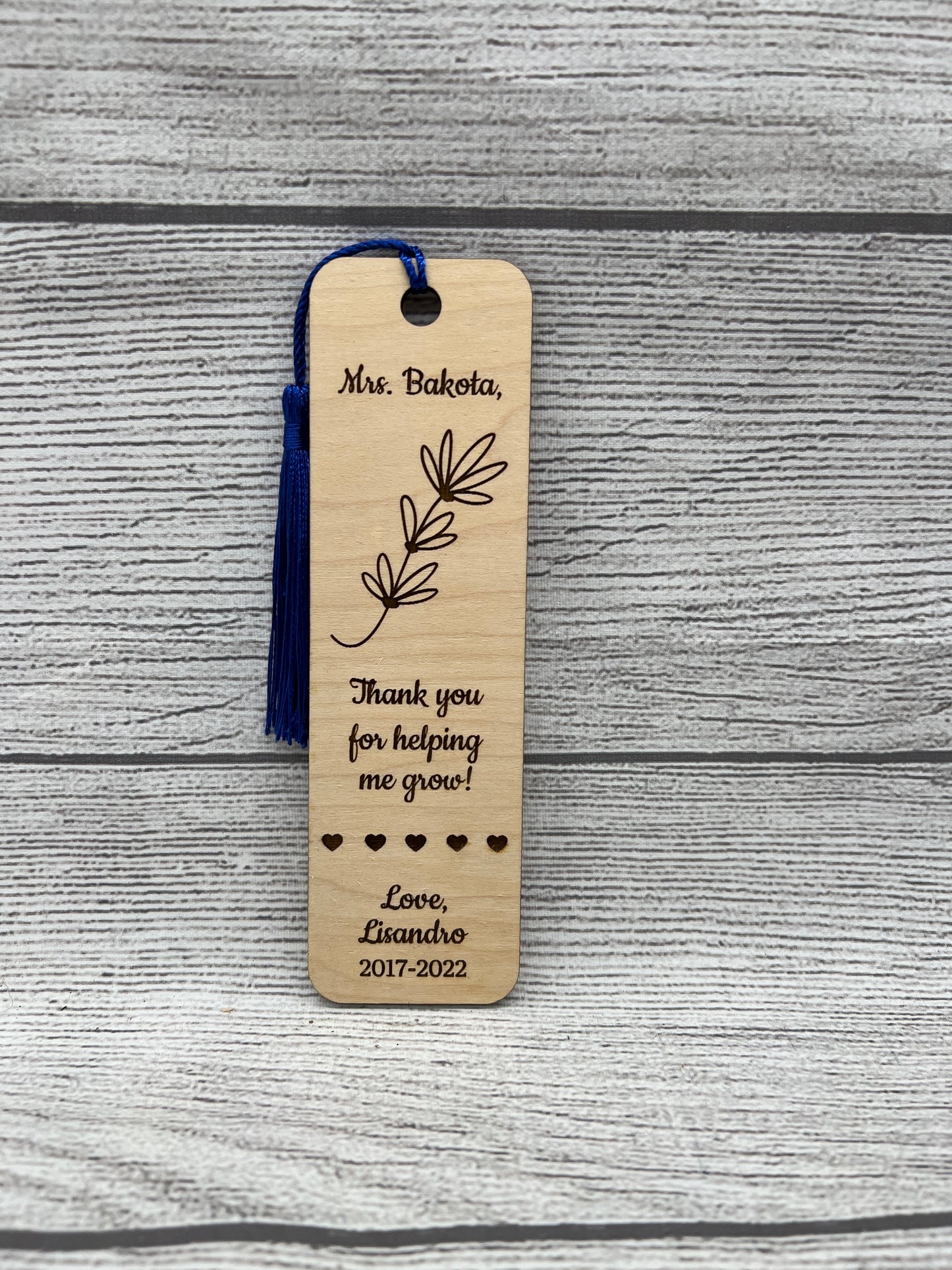 Personalized Bookmark / Father's Day / Mother's Day / Teacher Appreciation