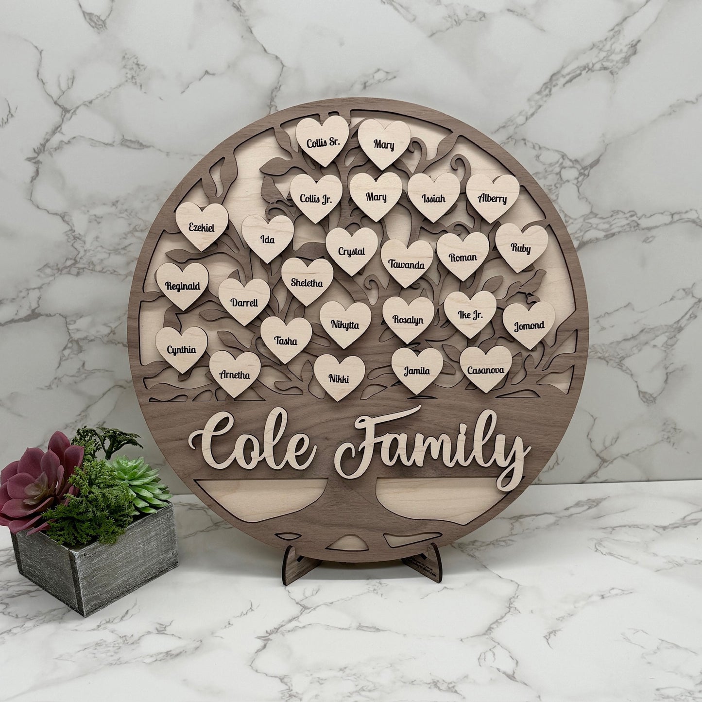 Personalized Family Tree and Grandkids Display