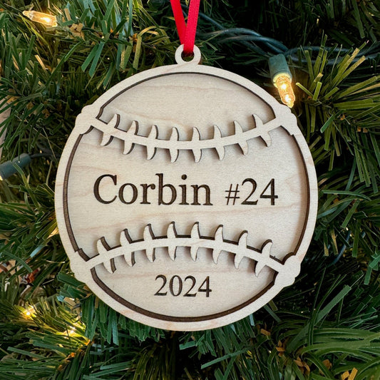 Personalized Baseball Softball Ornaments