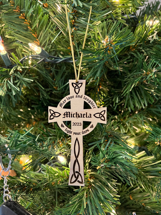 Personalized Cross Ornament
