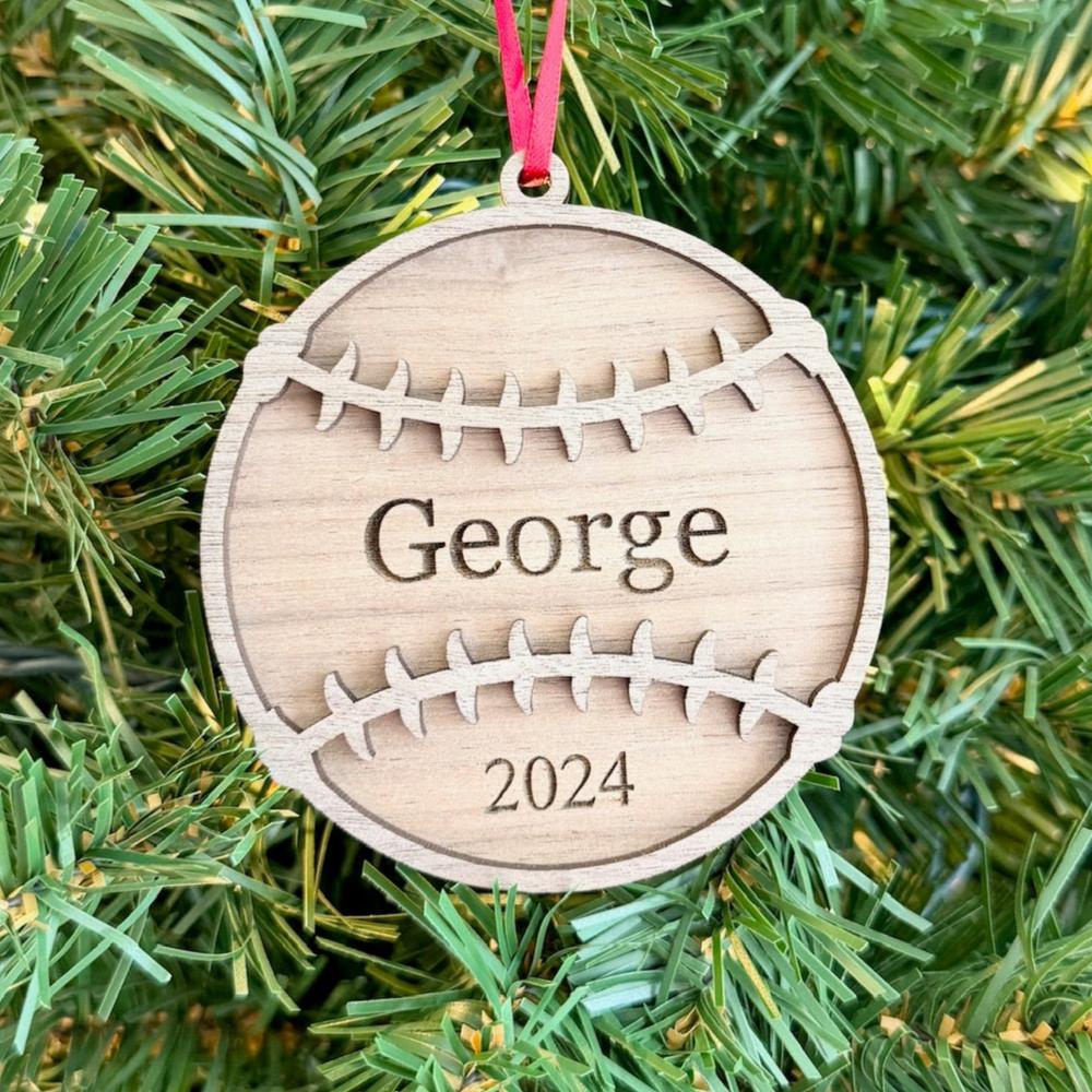 Personalized Baseball Softball Ornaments