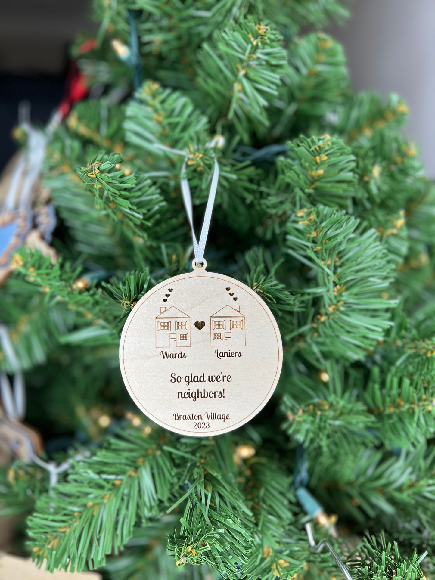 Personalized We’re So Glad You Live Next Door Ornament / Personalized Neighbor Ornament