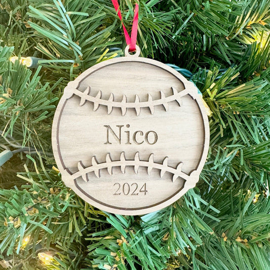 Personalized Baseball Softball Ornaments