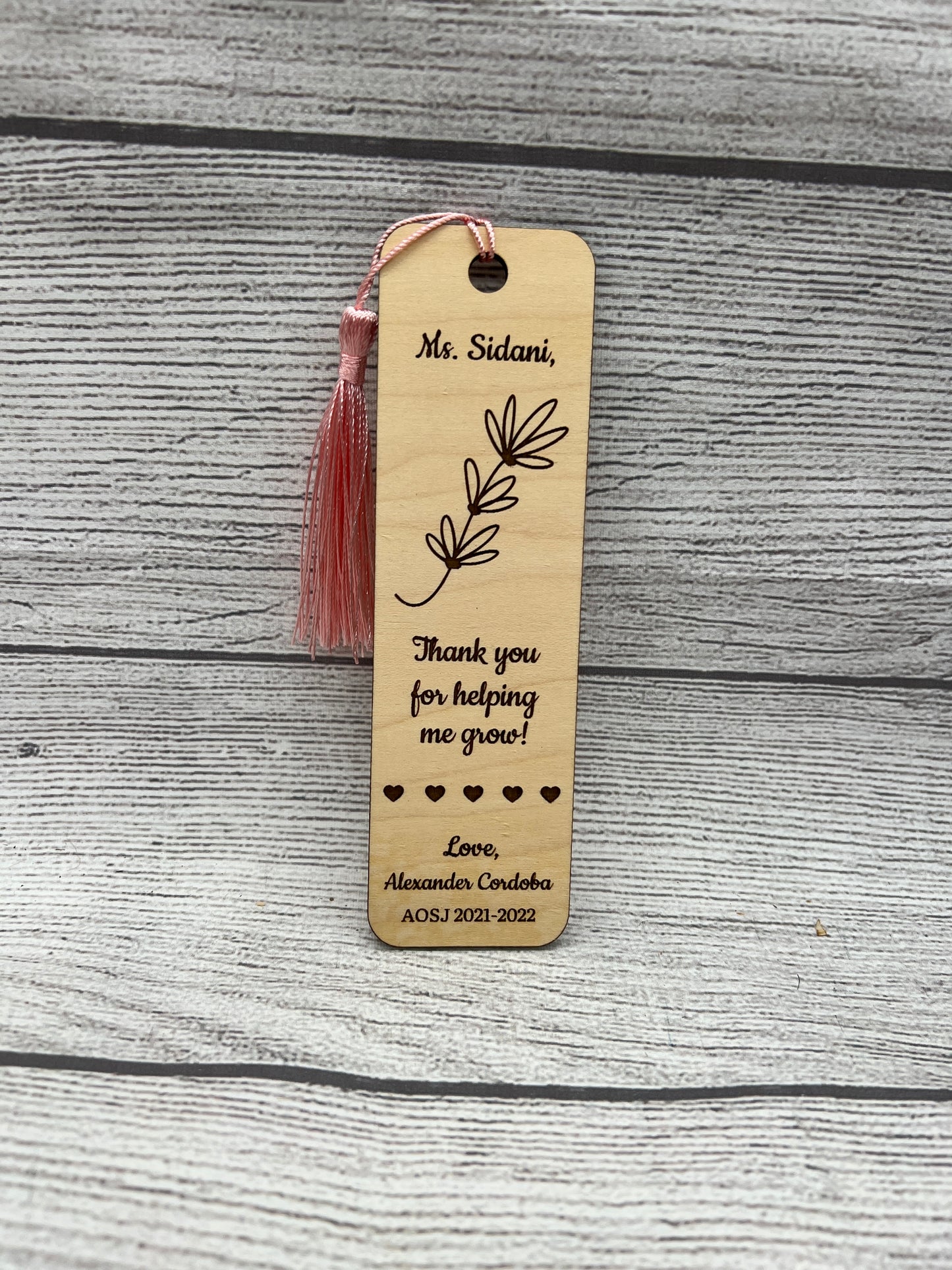 Personalized Bookmark / Father's Day / Mother's Day / Teacher Appreciation