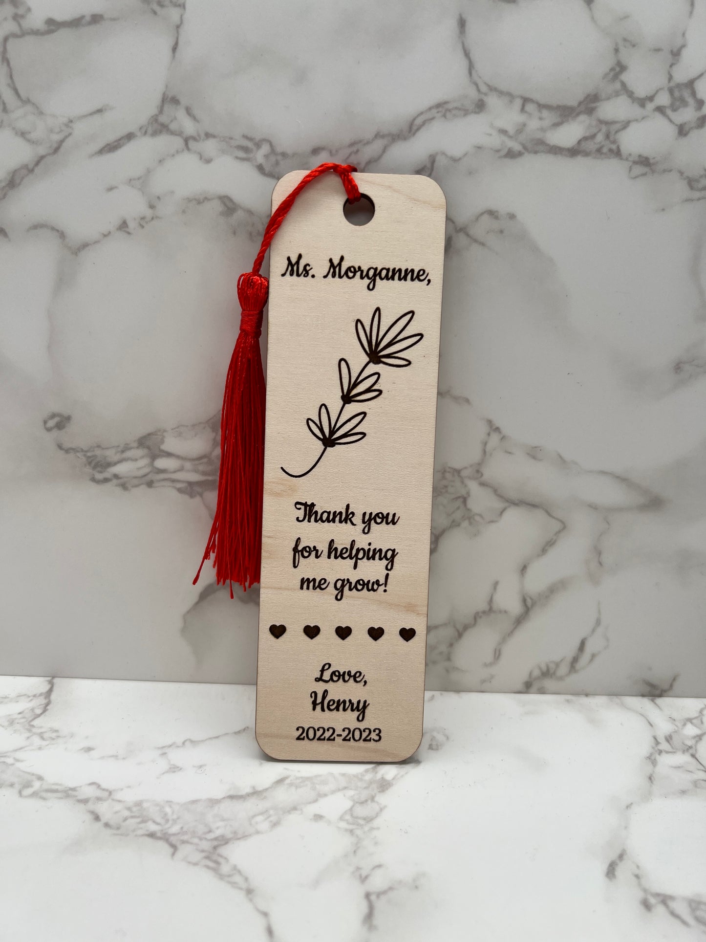 Personalized Bookmark / Father's Day / Mother's Day / Teacher Appreciation