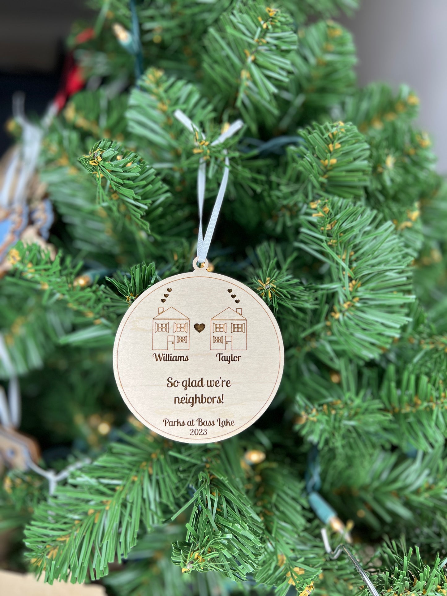 Personalized We’re So Glad You Live Next Door Ornament / Personalized Neighbor Ornament