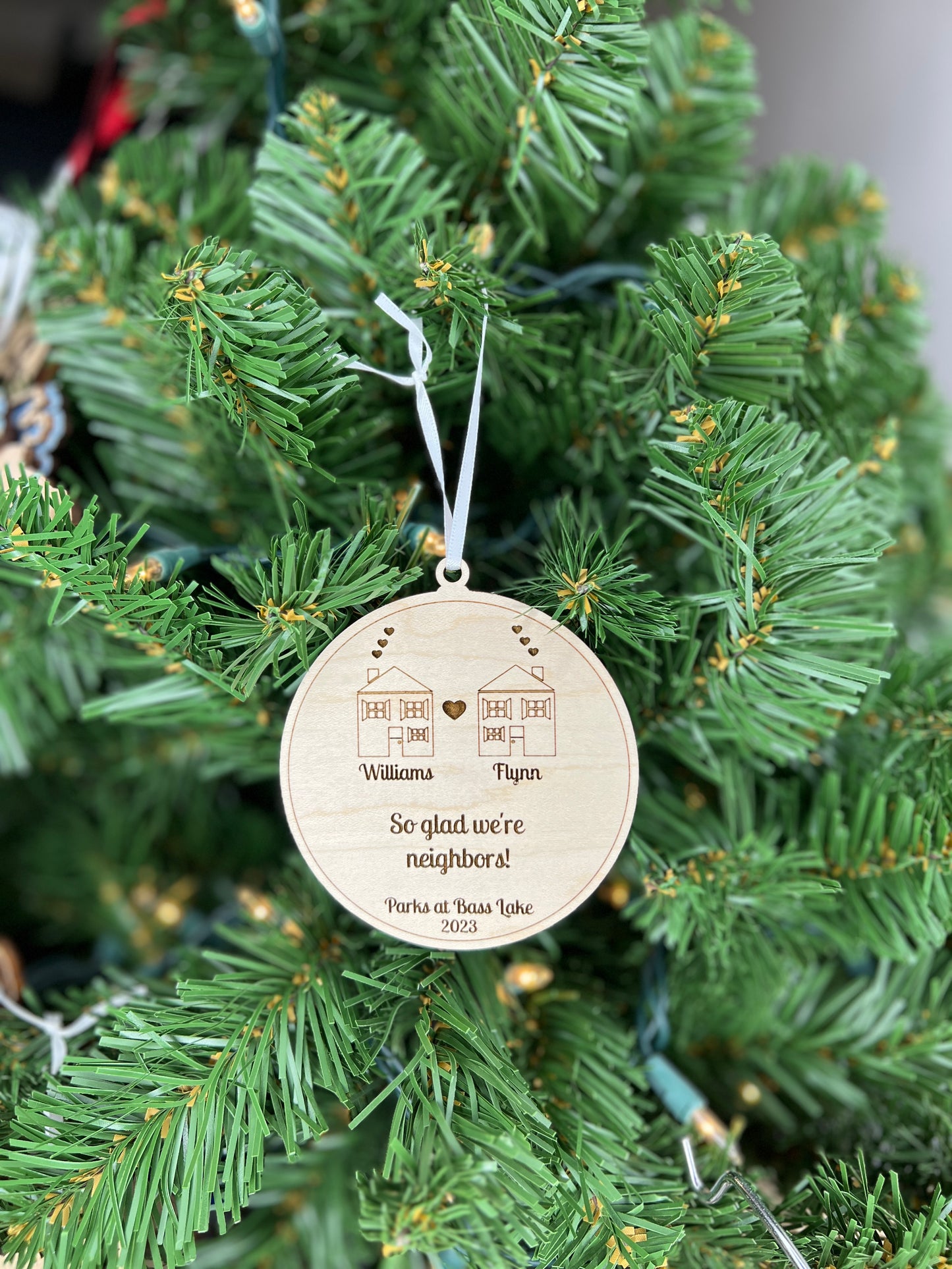Personalized We’re So Glad You Live Next Door Ornament / Personalized Neighbor Ornament