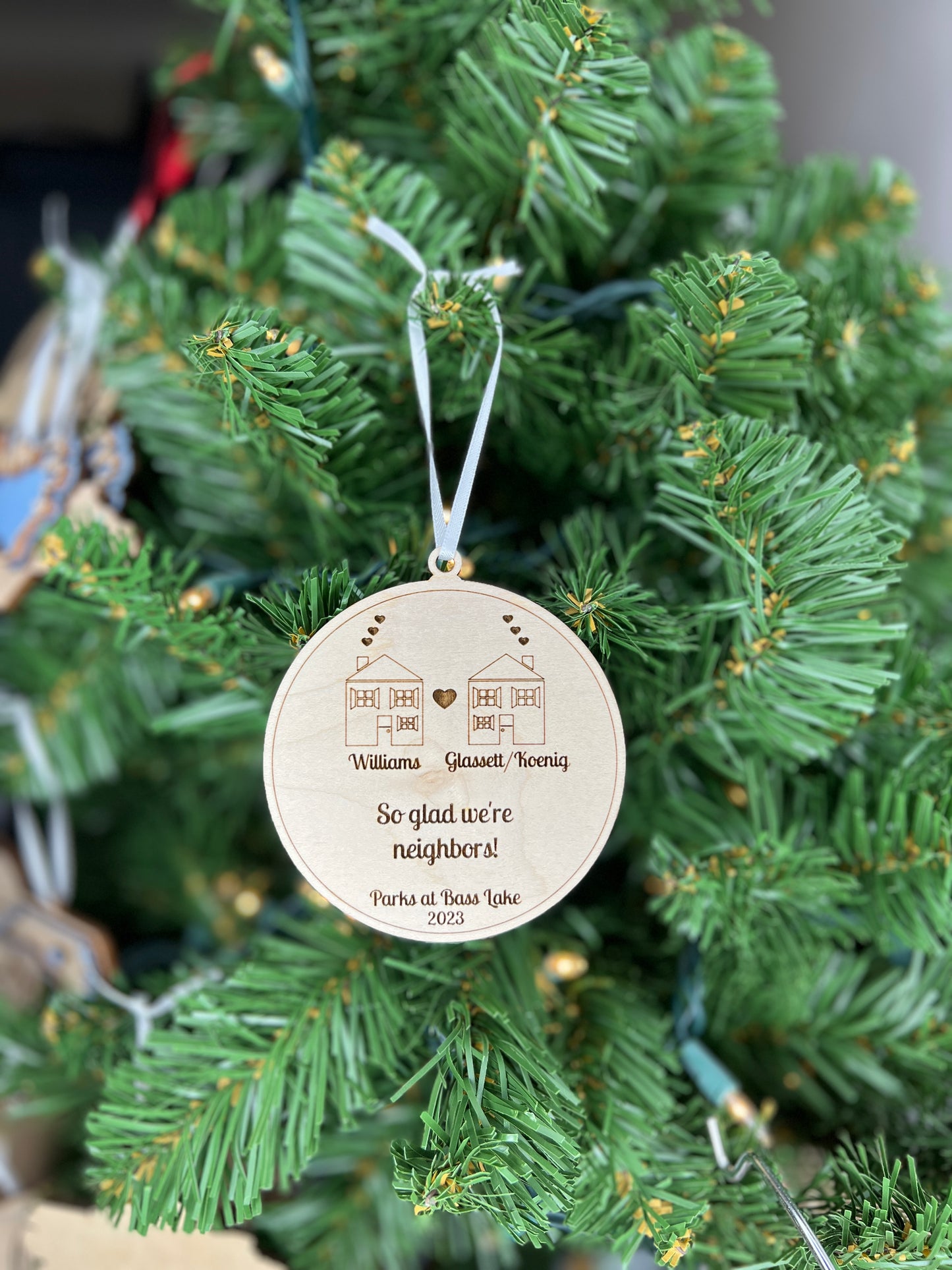 Personalized We’re So Glad You Live Next Door Ornament / Personalized Neighbor Ornament