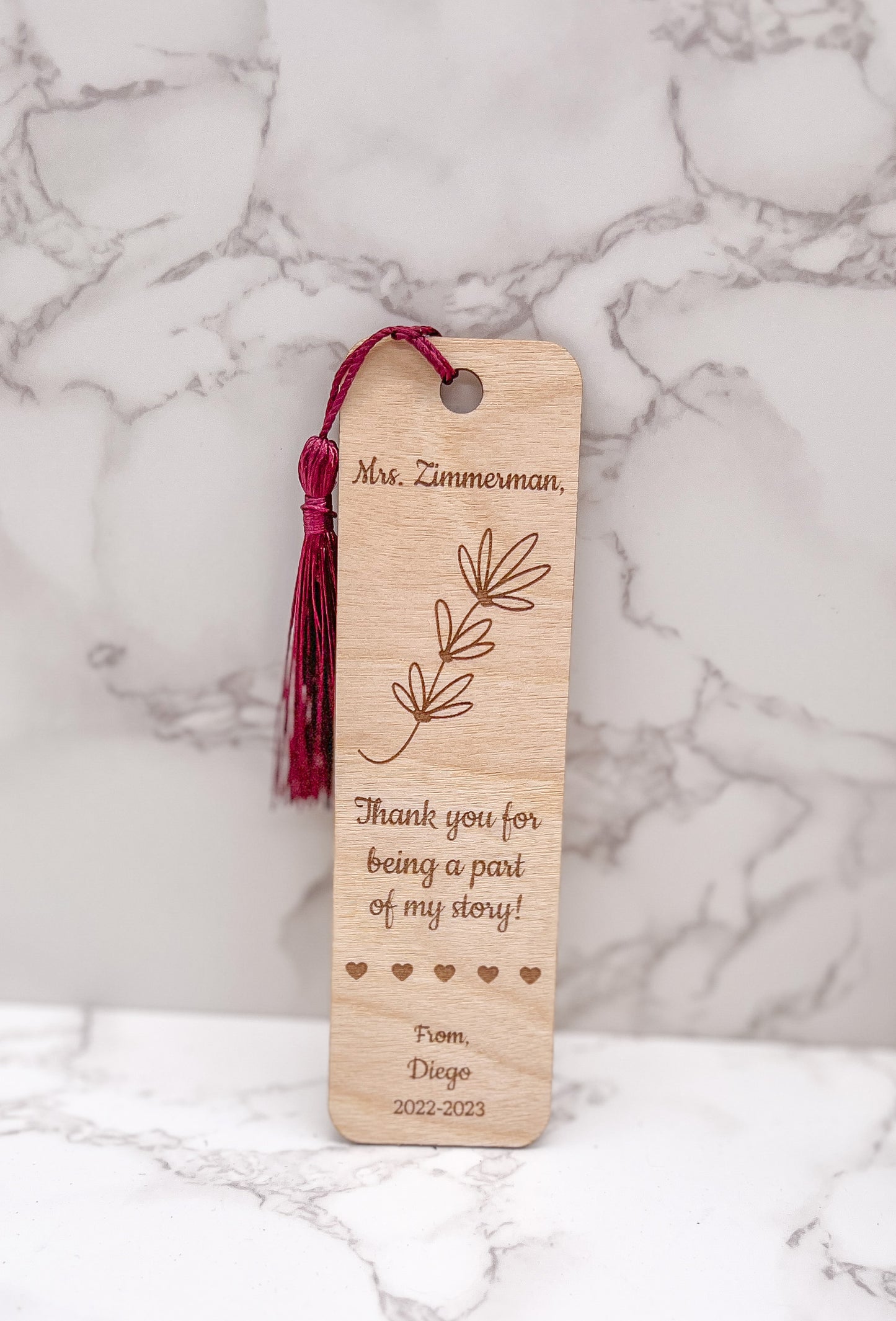 Personalized Bookmark / Father's Day / Mother's Day / Teacher Appreciation