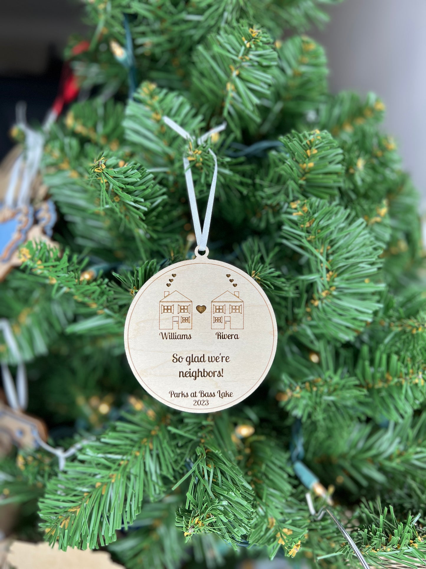 Personalized We’re So Glad You Live Next Door Ornament / Personalized Neighbor Ornament