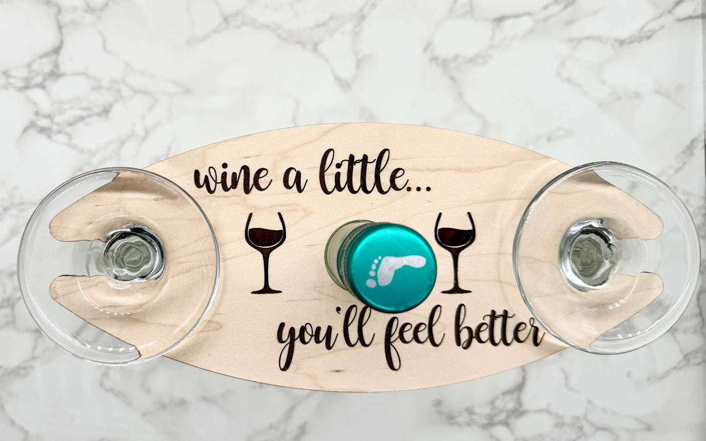 Personalized Wine and Glass Holder