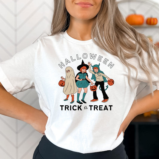 Vintage Halloween Shirt Retro Halloween Tshirt Trick or Treat Shirt