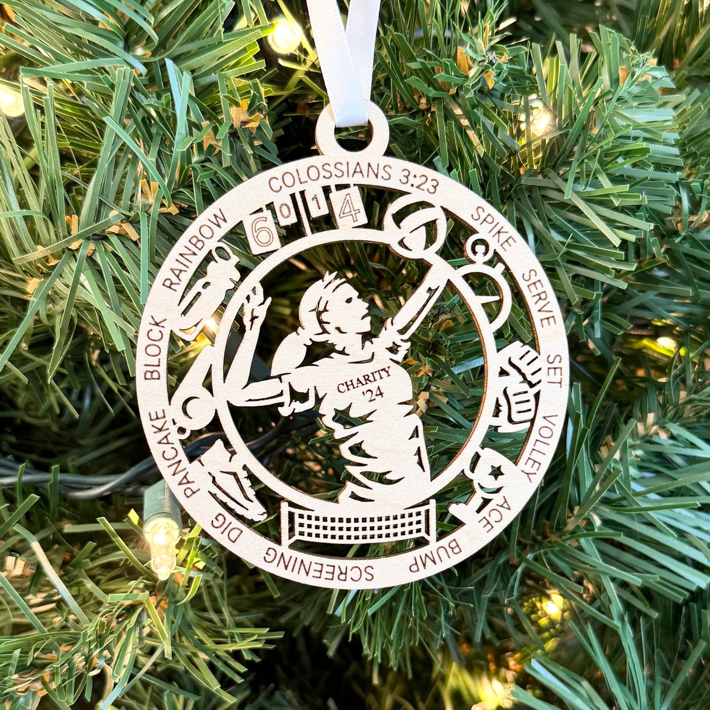 Personalized Volleyball Ornaments+
