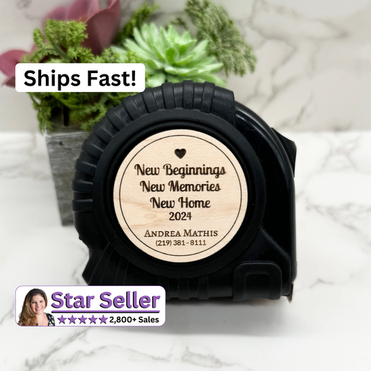 Branded Tape Measures New Beginnings New Memories New Home 2023