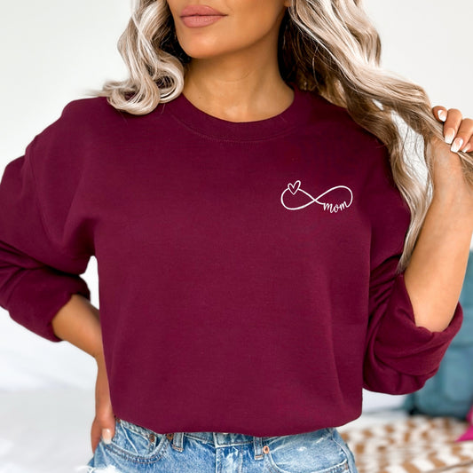 Mom Sweatshirt Infinity Crew Neck Mother's Day