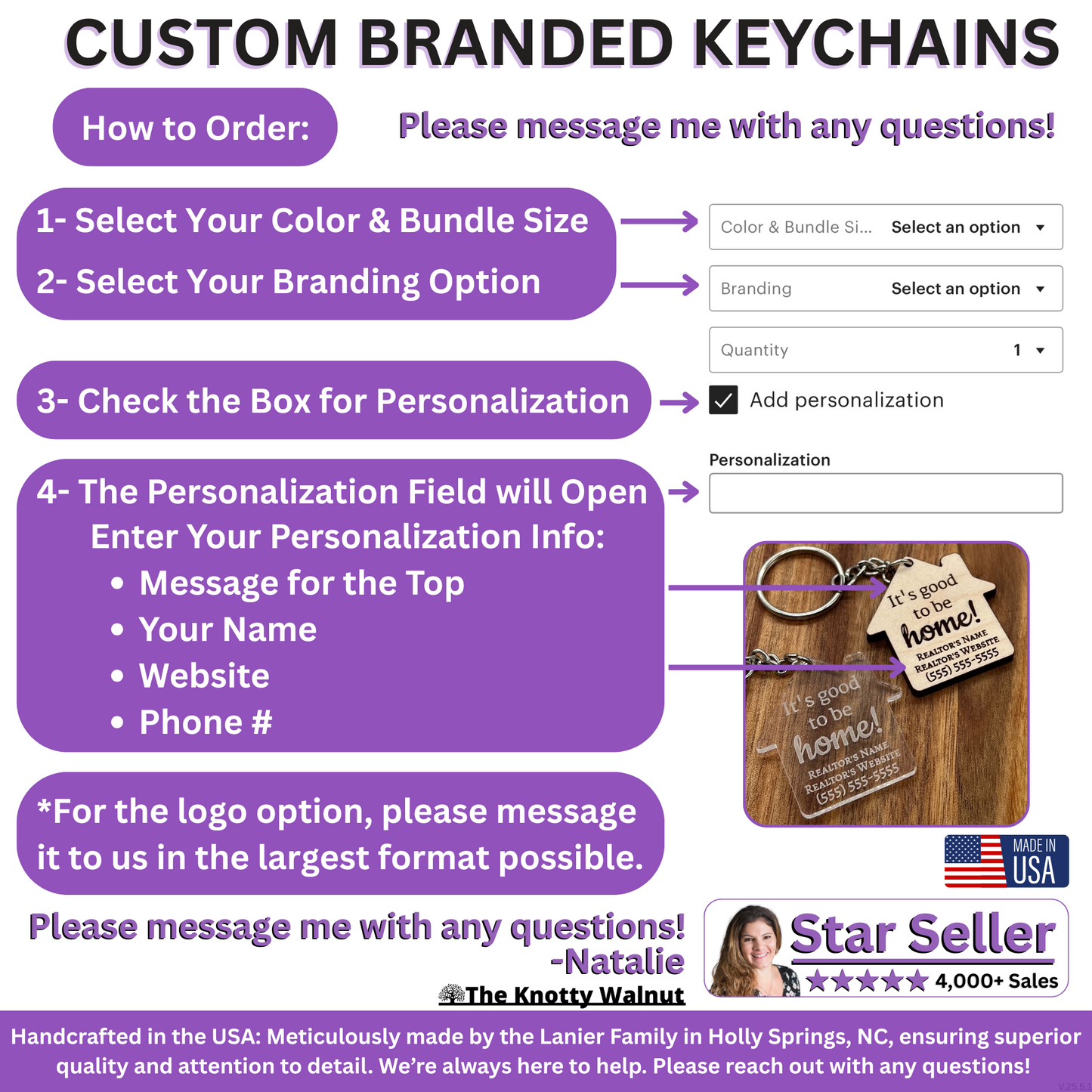 Branded Realtor Keychains - Closing Keychain - Open House Marketing