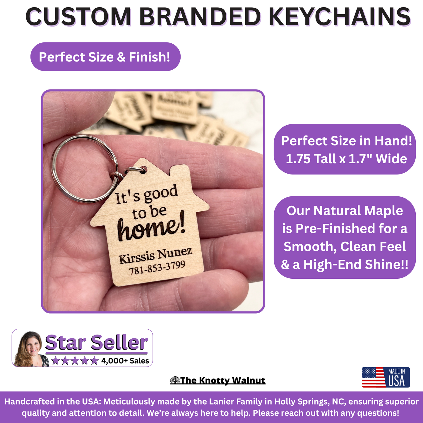 Branded Realtor Keychains - Closing Keychain - Open House Marketing