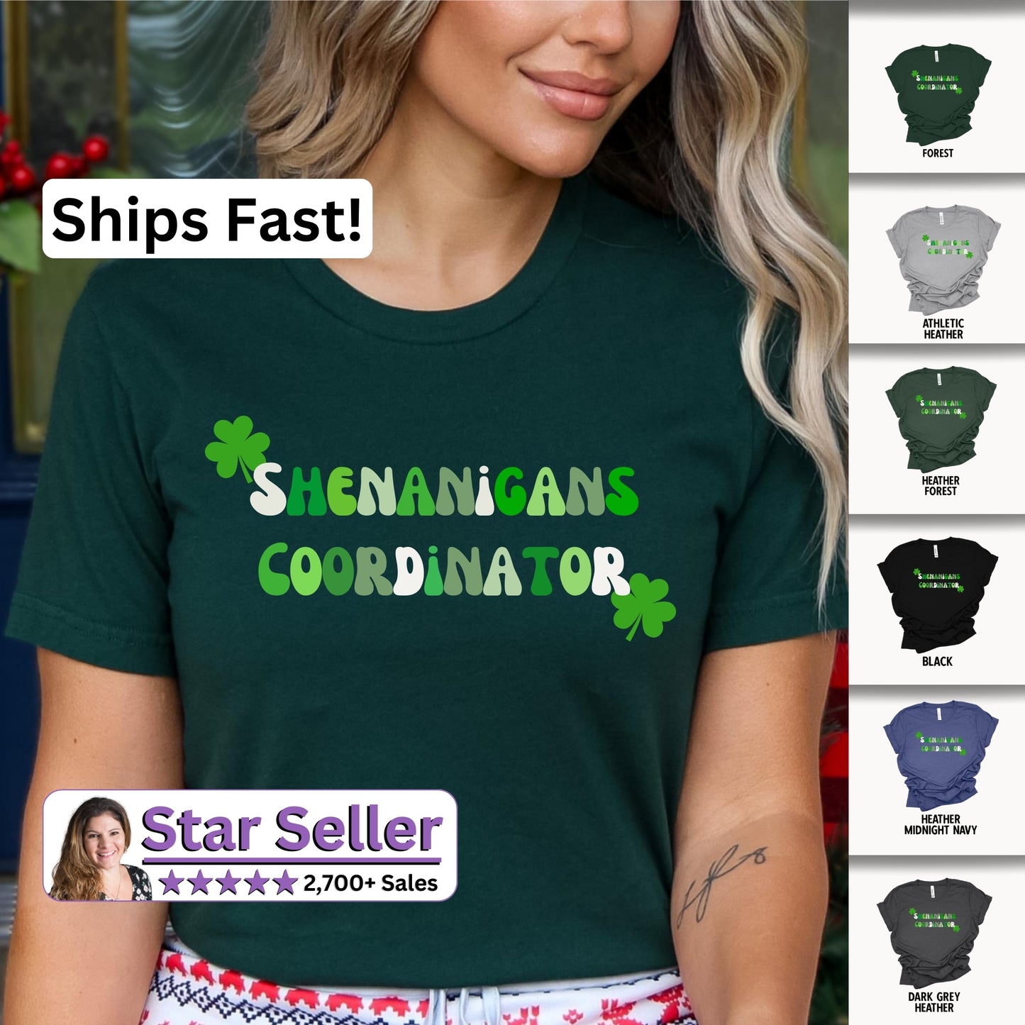 Shenanigans Coordinator Shirt, Teacher Tee, St. Patrick's Day Shamrock T-shirt, Gift for Mom