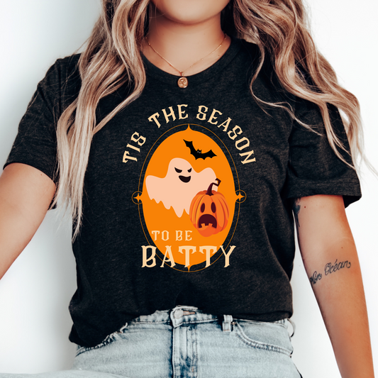 Vintage Halloween Shirt Batty Season Tshirt