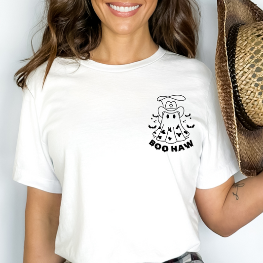 Boo Haw Shirt Halloween Shirt Cowboy Ghost Tshirt