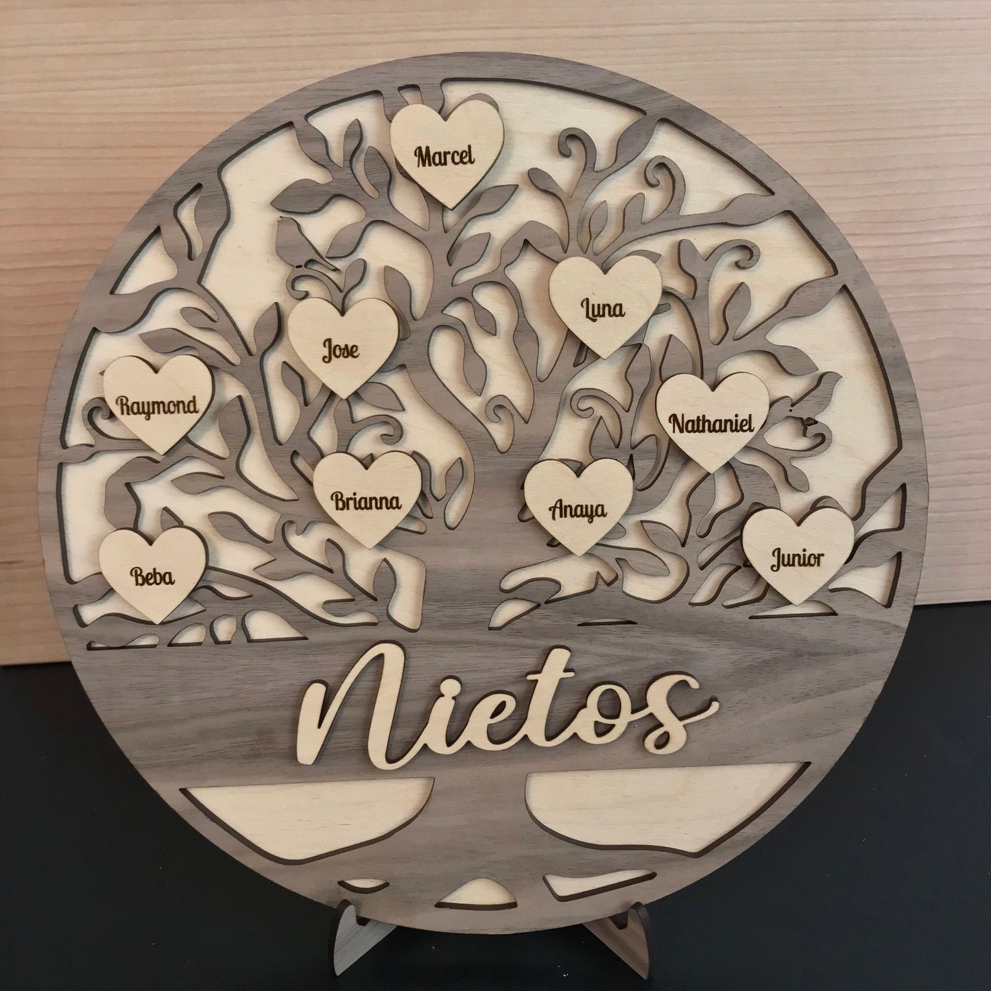 Personalized Grandkids Family Tree Gift for Mom, Dad, Grandmother, Grandfather - Mother’s Day, Father’s Day, Grandparents’ Day, Christmas