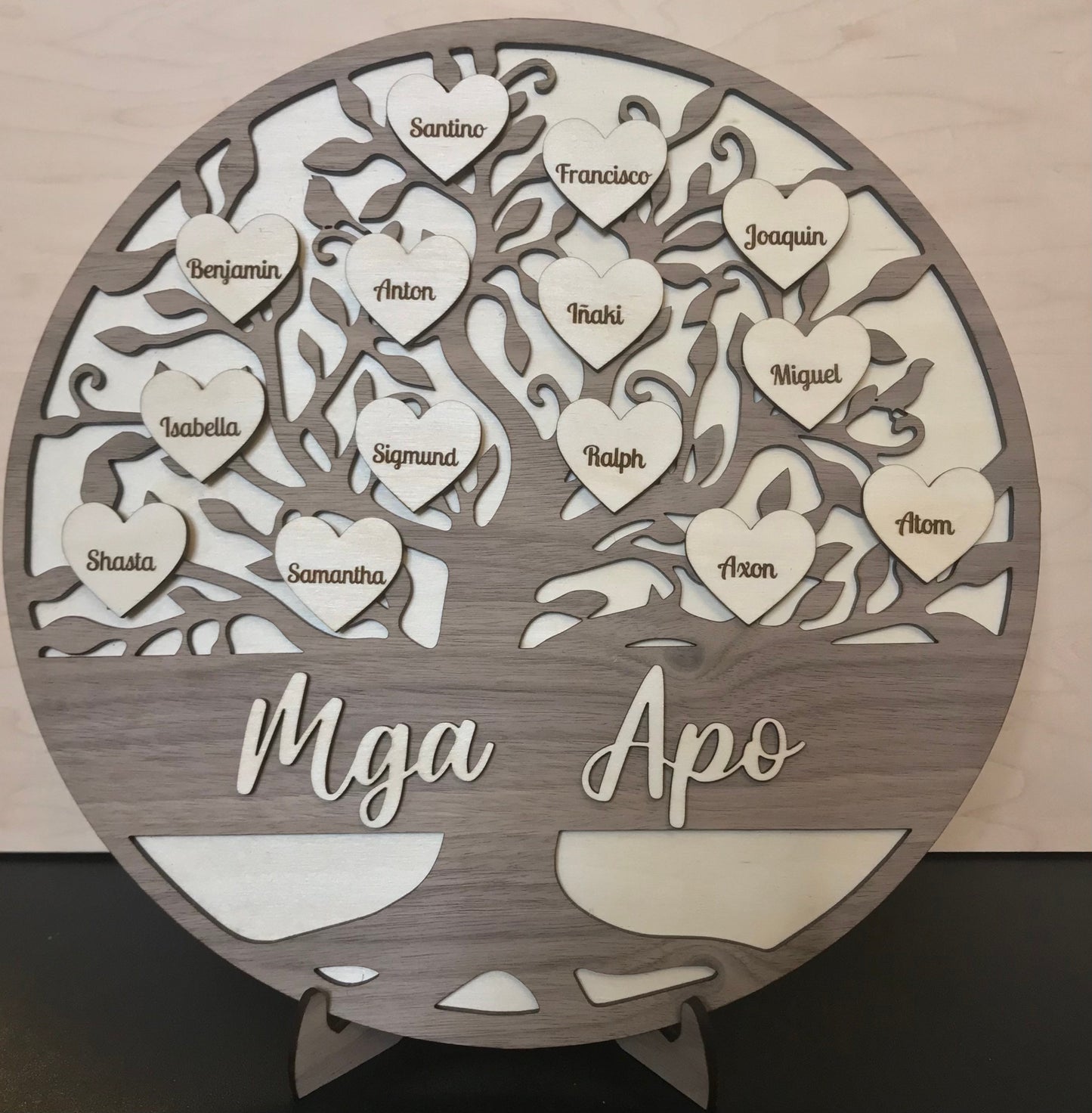 Personalized Grandkids Family Tree Gift for Mom, Dad, Grandmother, Grandfather - Mother’s Day, Father’s Day, Grandparents’ Day, Christmas