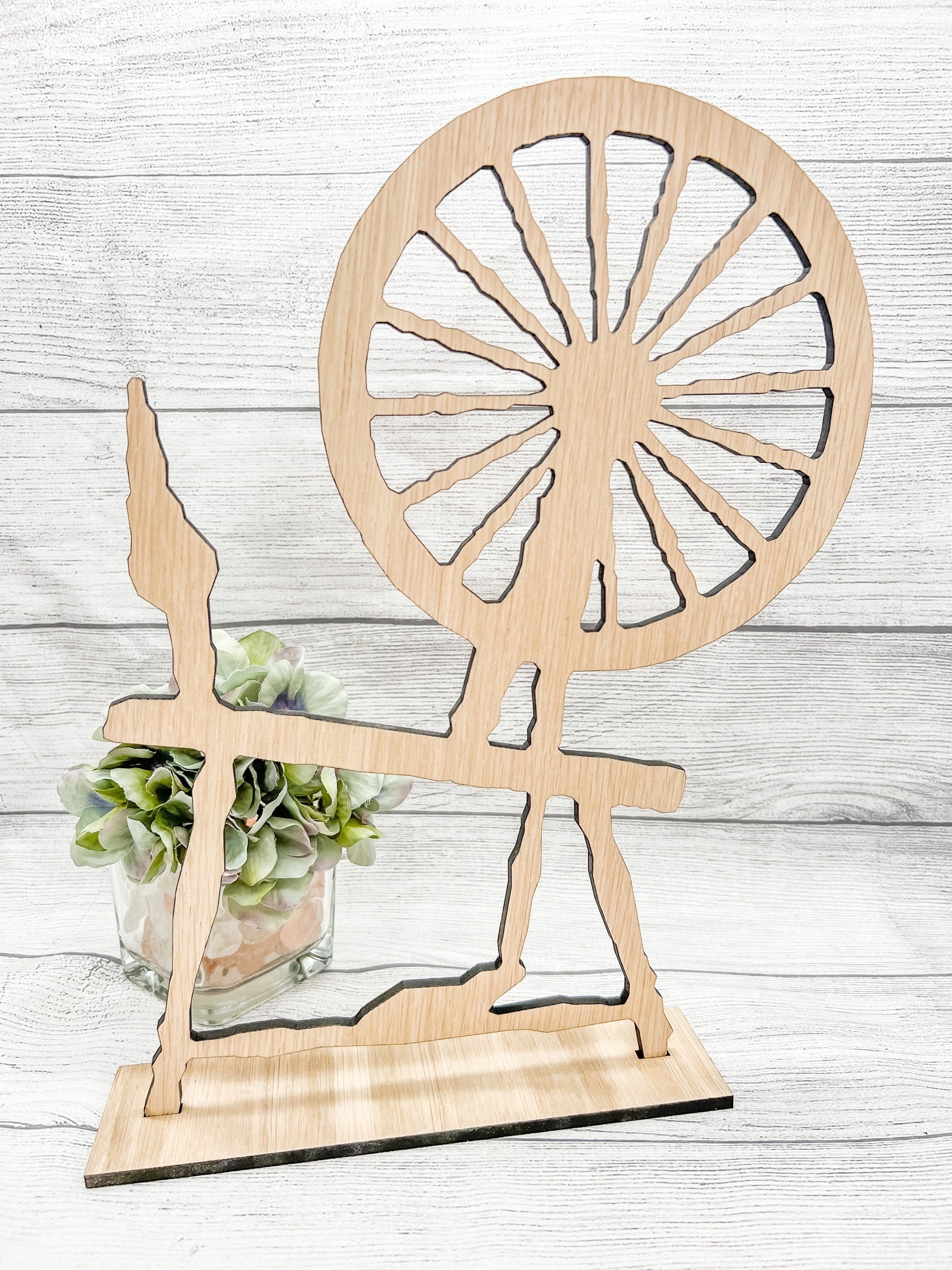 Extra Large Spinning Wheel 24", Spindle, Sleeping Beauty, Wood Display
