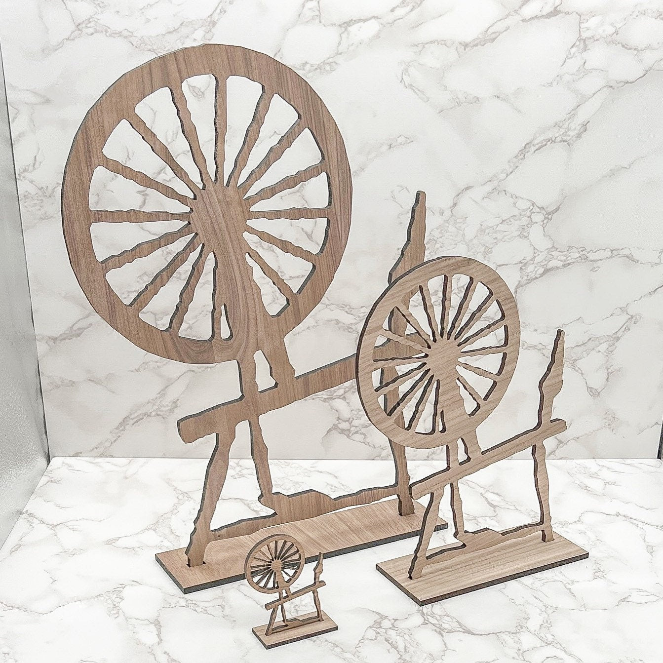 Extra Large Spinning Wheel 24", Spindle, Sleeping Beauty, Wood Display