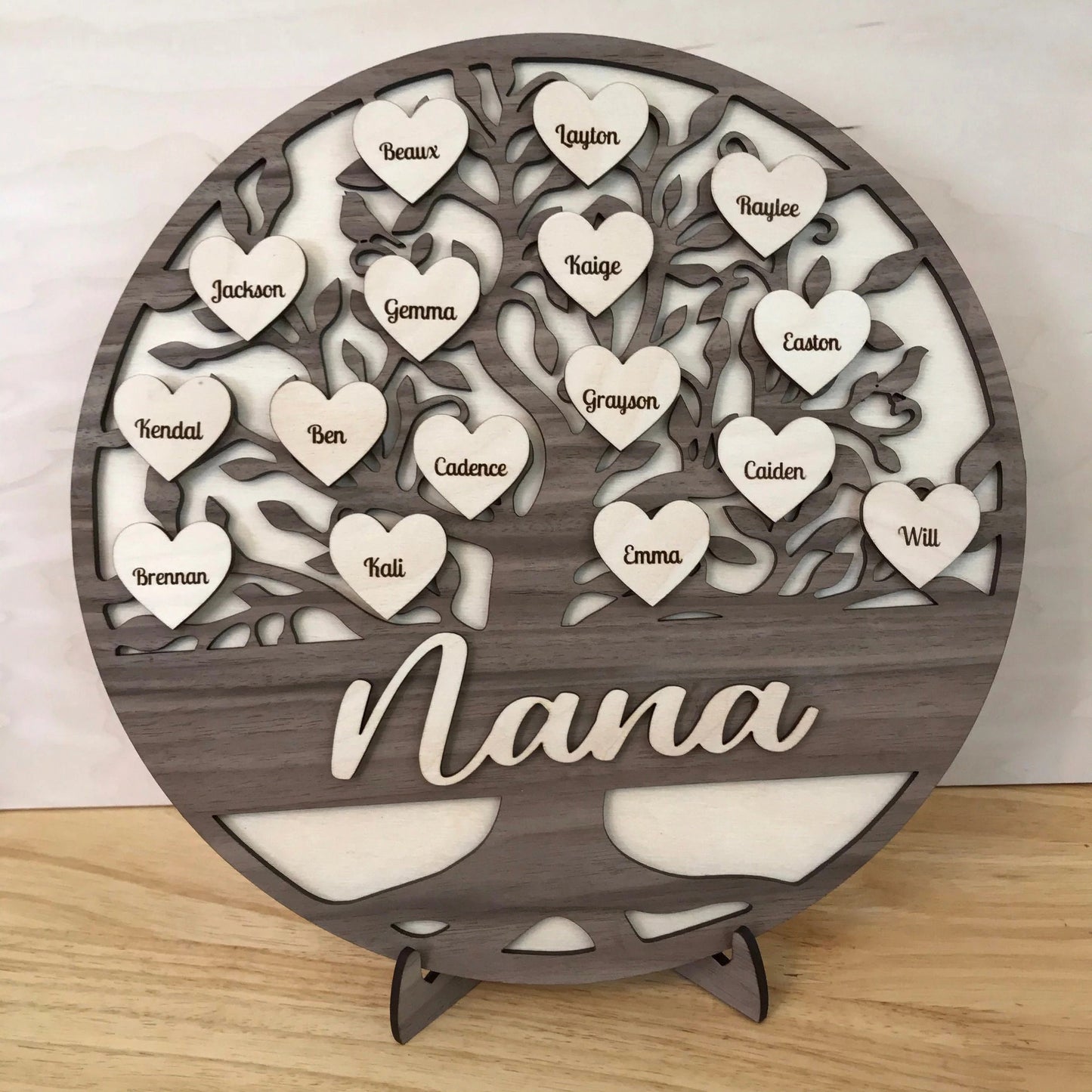 Personalized Grandkids Family Tree Gift for Mom, Dad, Grandmother, Grandfather - Mother’s Day, Father’s Day, Grandparents’ Day, Christmas