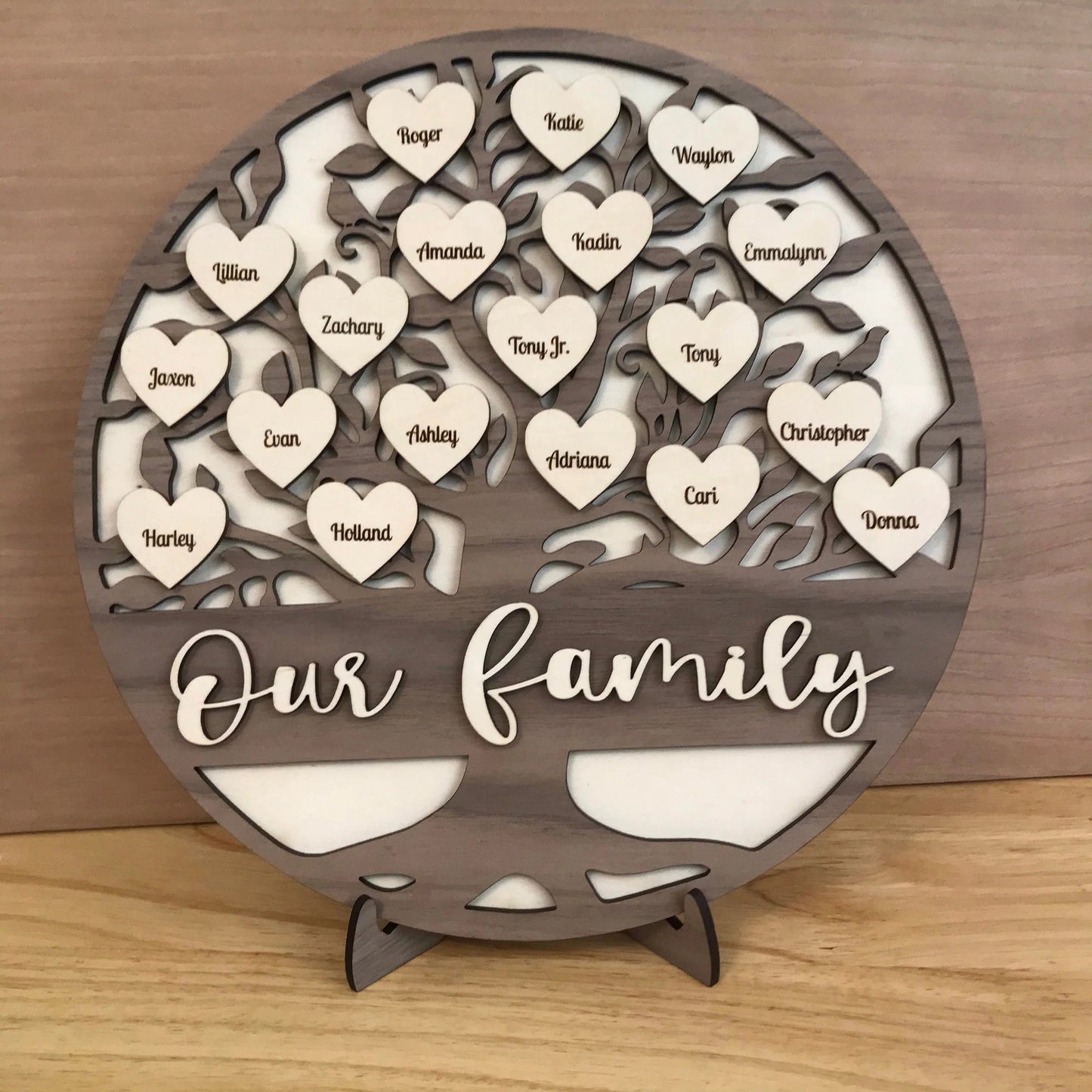 Personalized Grandkids Family Tree Gift for Mom, Dad, Grandmother, Grandfather - Mother’s Day, Father’s Day, Grandparents’ Day, Christmas