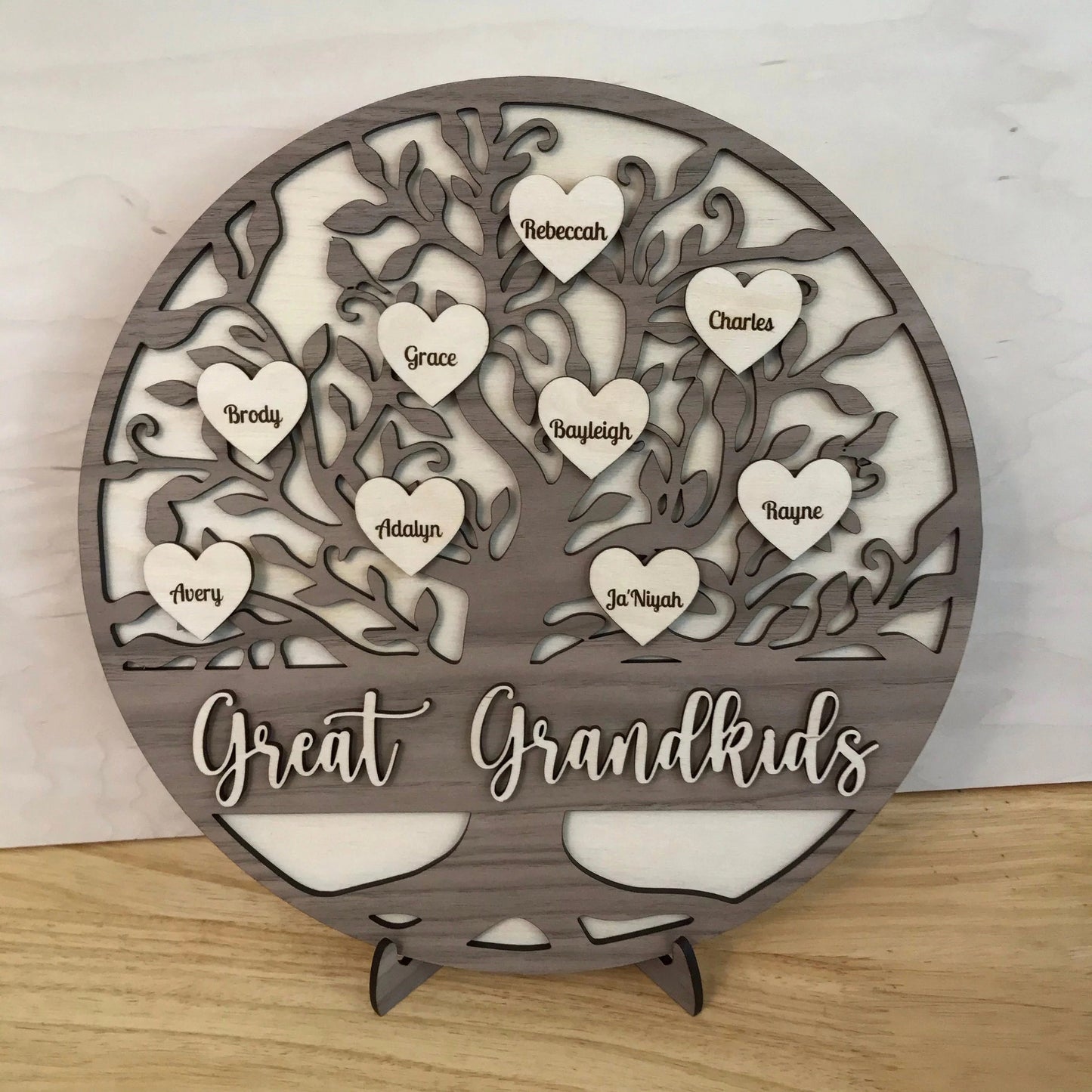 Personalized Grandkids Family Tree Gift for Mom, Dad, Grandmother, Grandfather - Mother’s Day, Father’s Day, Grandparents’ Day, Christmas