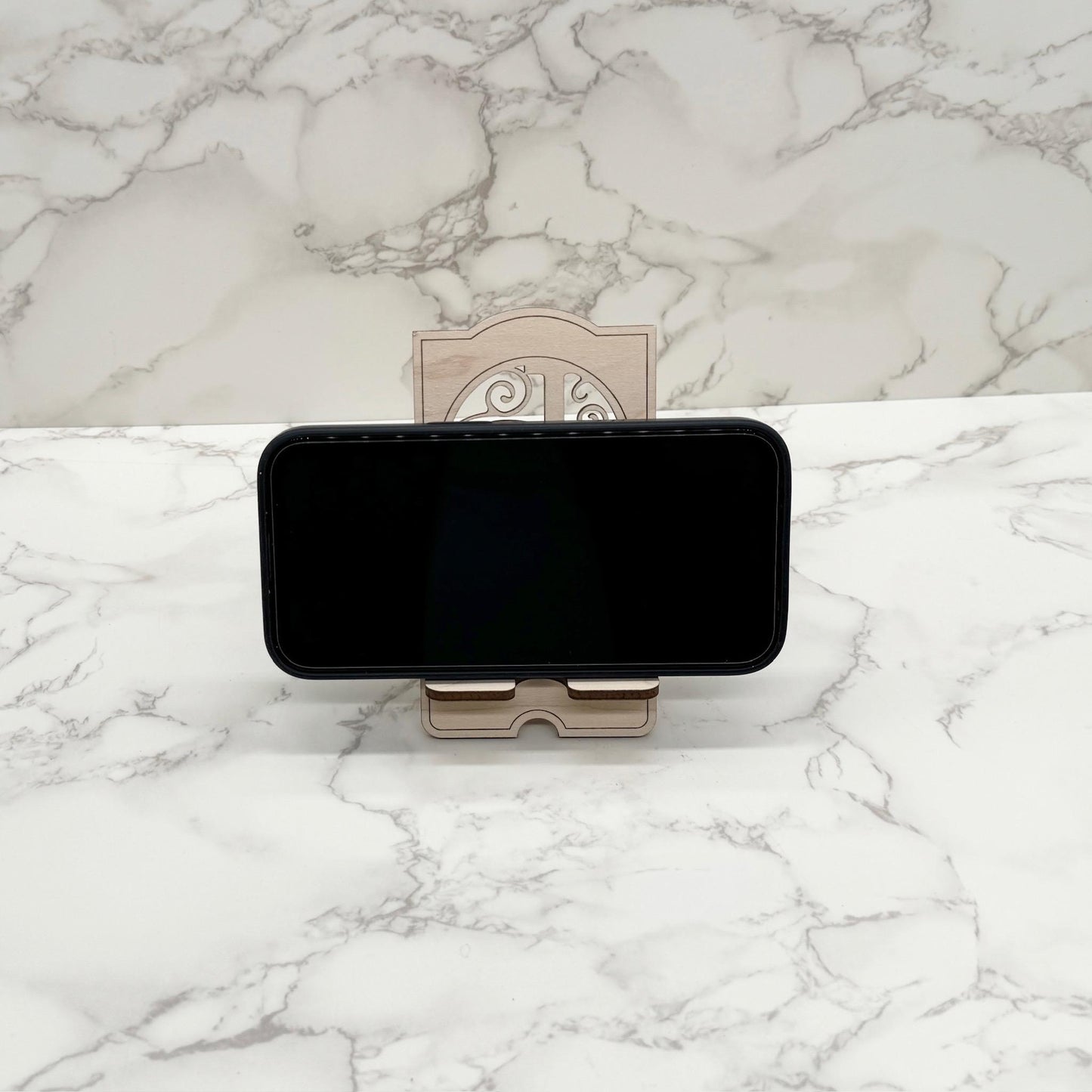 Logo or Custom Text Branded Personalized Monogram Phone Charging Stand Corporate Christmas Gift for Clients, Coworkers, Employees, and Boss