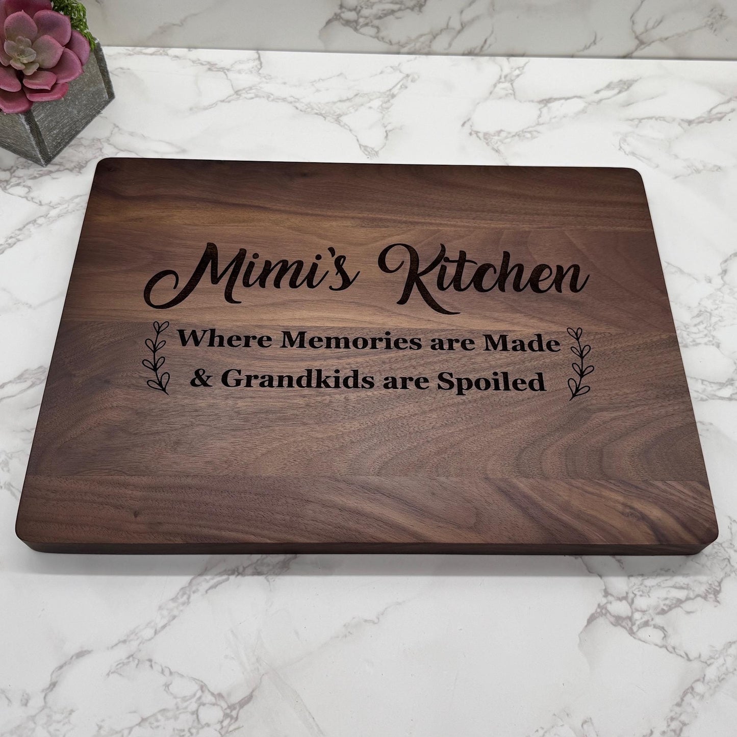 Mimi's Kitchen Cutting Board, Mother's Day Gift, Mom's Birthday, Charcuterie Board