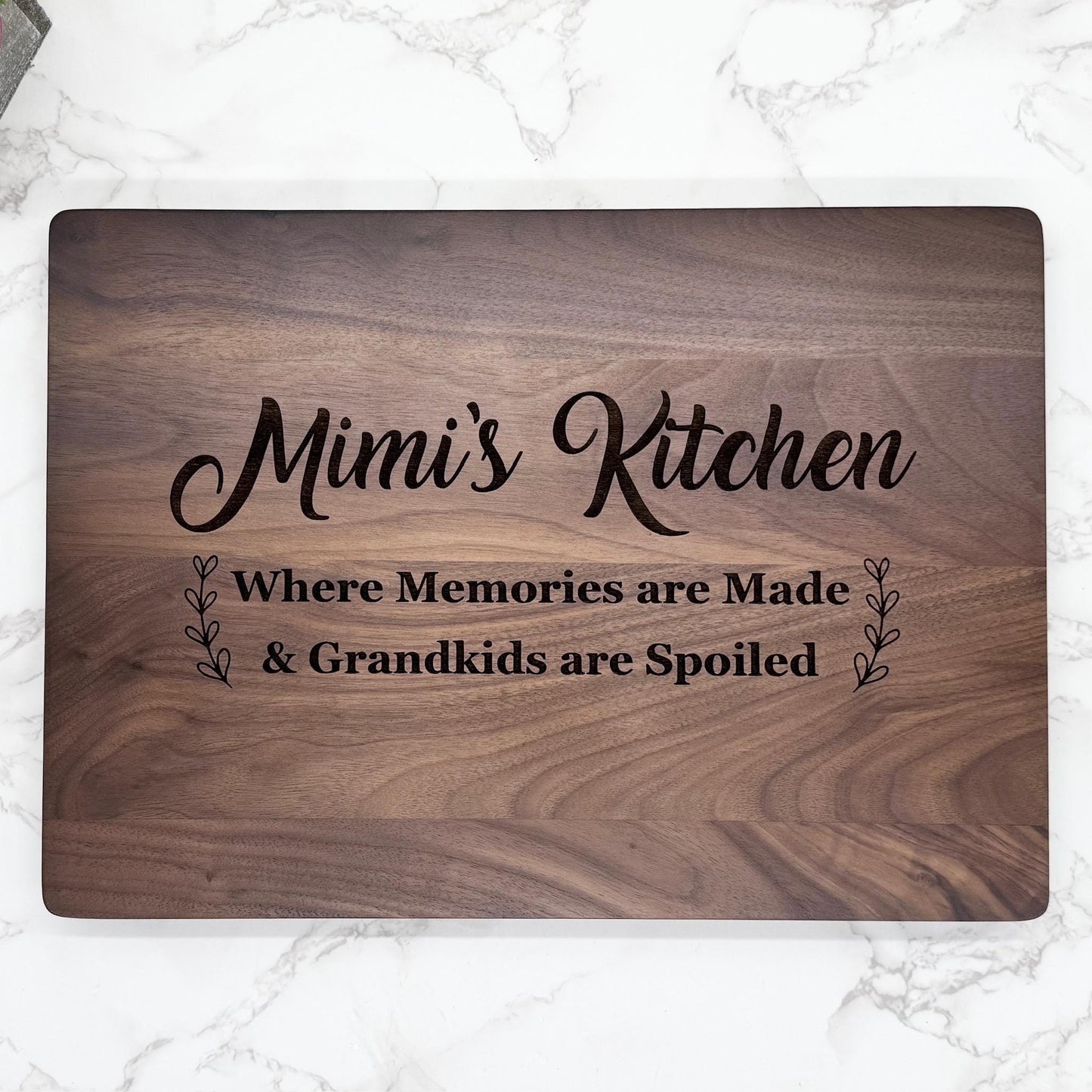 Mimi's Kitchen Cutting Board, Mother's Day Gift, Mom's Birthday, Charcuterie Board