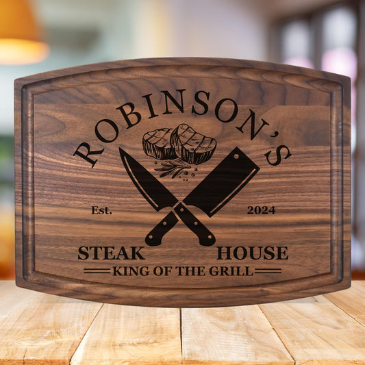 Personalized Gift for Dad, Grandad, Grandaddy, Grandfather, Pop, Papa, PawPaw - Father’s Day, Birthday, Christmas - BBQ Grill Cutting Board