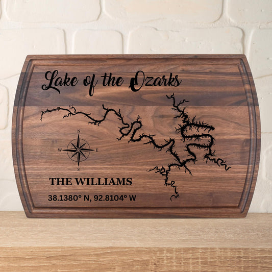 Any Lake - Personalized Cutting Board & Charcuterie – Custom Engraved Wood Gift for Wedding, Anniversary, Housewarming, Birthday, Christmas