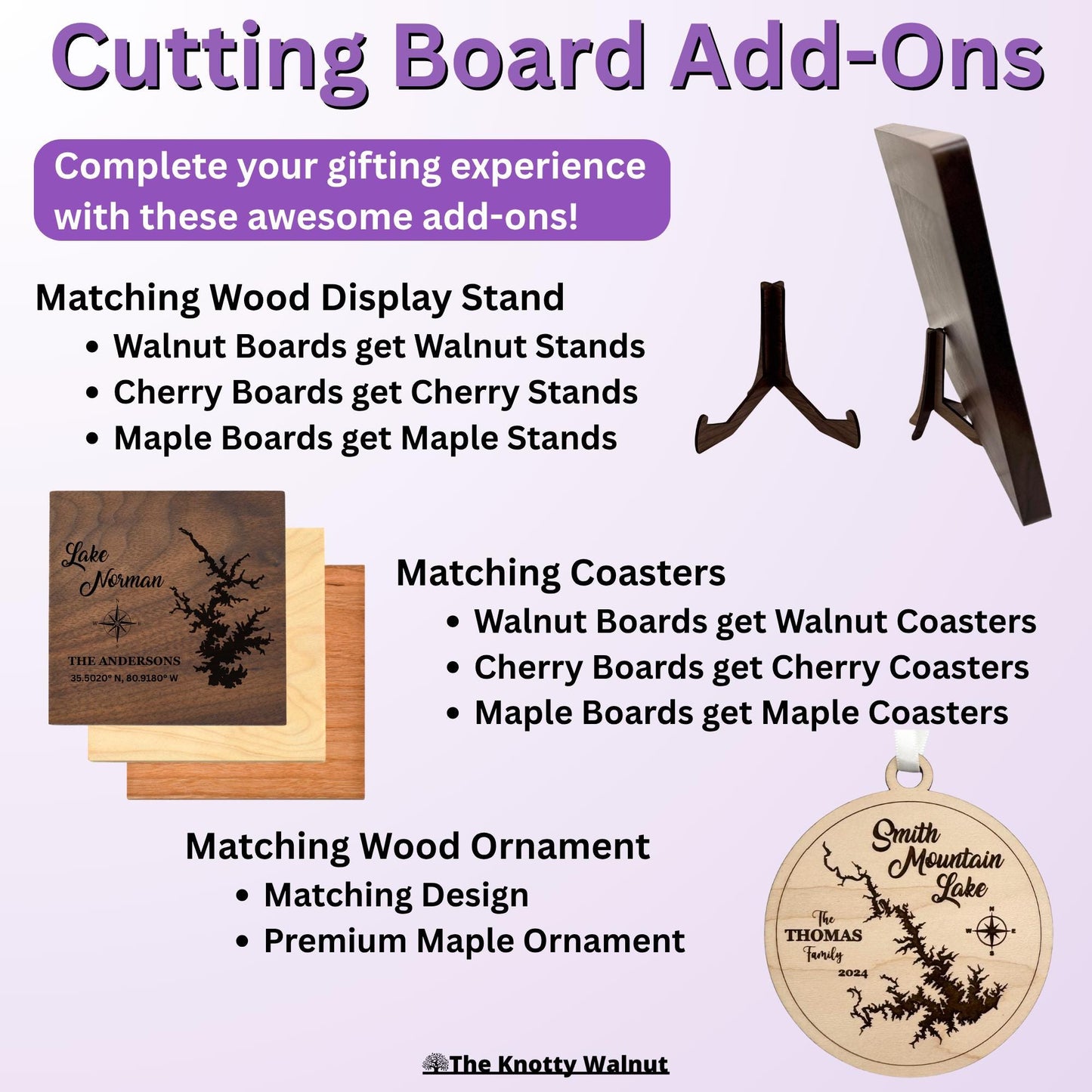 Any Lake - Personalized Cutting Board & Charcuterie – Custom Engraved Wood Gift for Wedding, Anniversary, Housewarming, Birthday, Christmas