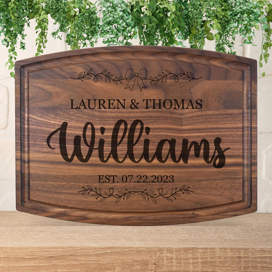 Personalized Cutting Board & Charcuterie – Custom Engraved Gift for Bridal Shower, Wedding, Engagement, Anniversary, Housewarming