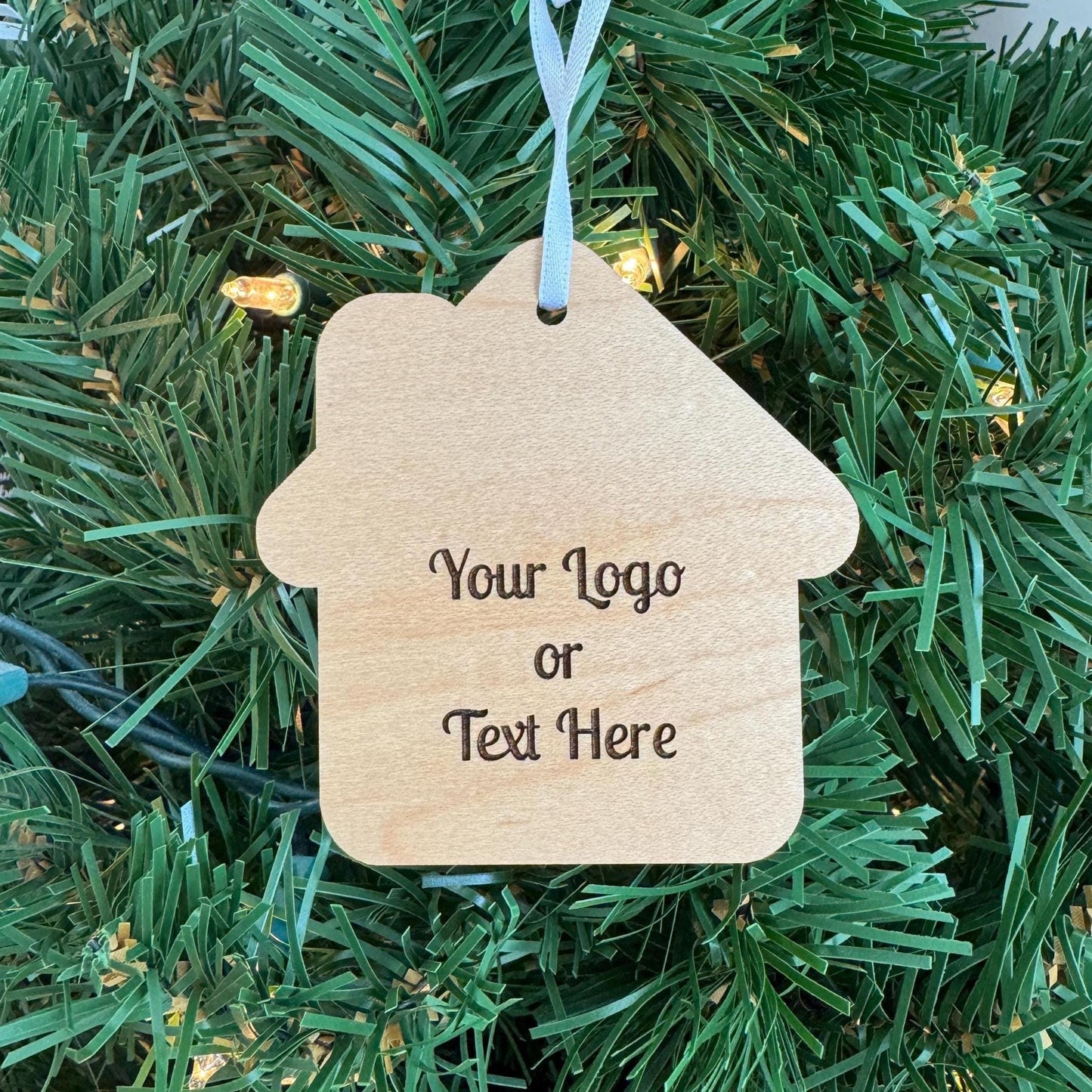 Realtor Branded New Homeowner Gift Ornament - Housewarming Gift - May Love & Laughter Fill Your Home Ornament - Realtor Gift with Logo