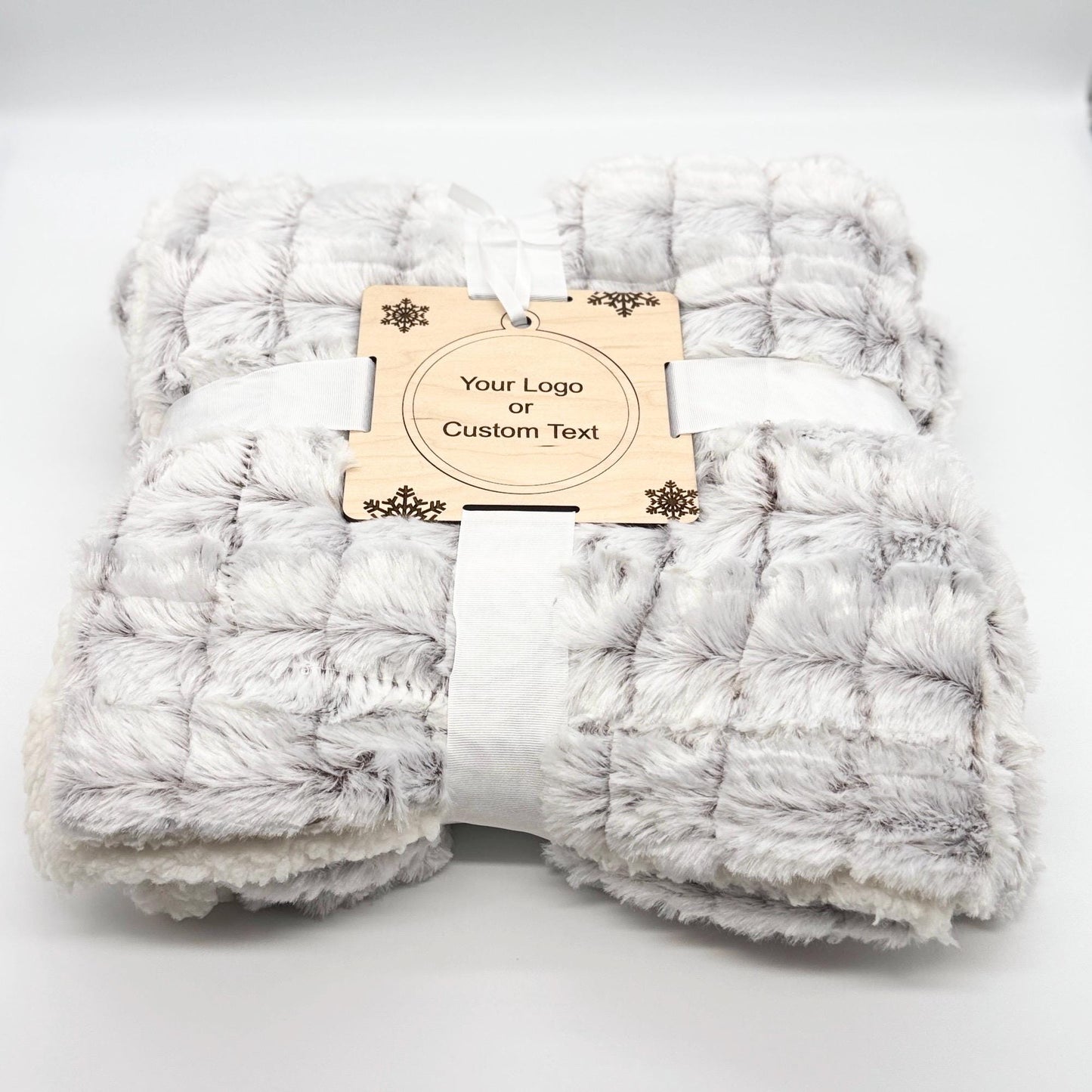 Branded and Personalized Throw Blanket, Micro-Mink Sherpa Throw