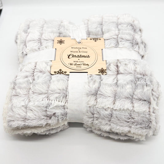 Personalized Throw Blanket, Micro-Mink Sherpa Throw
