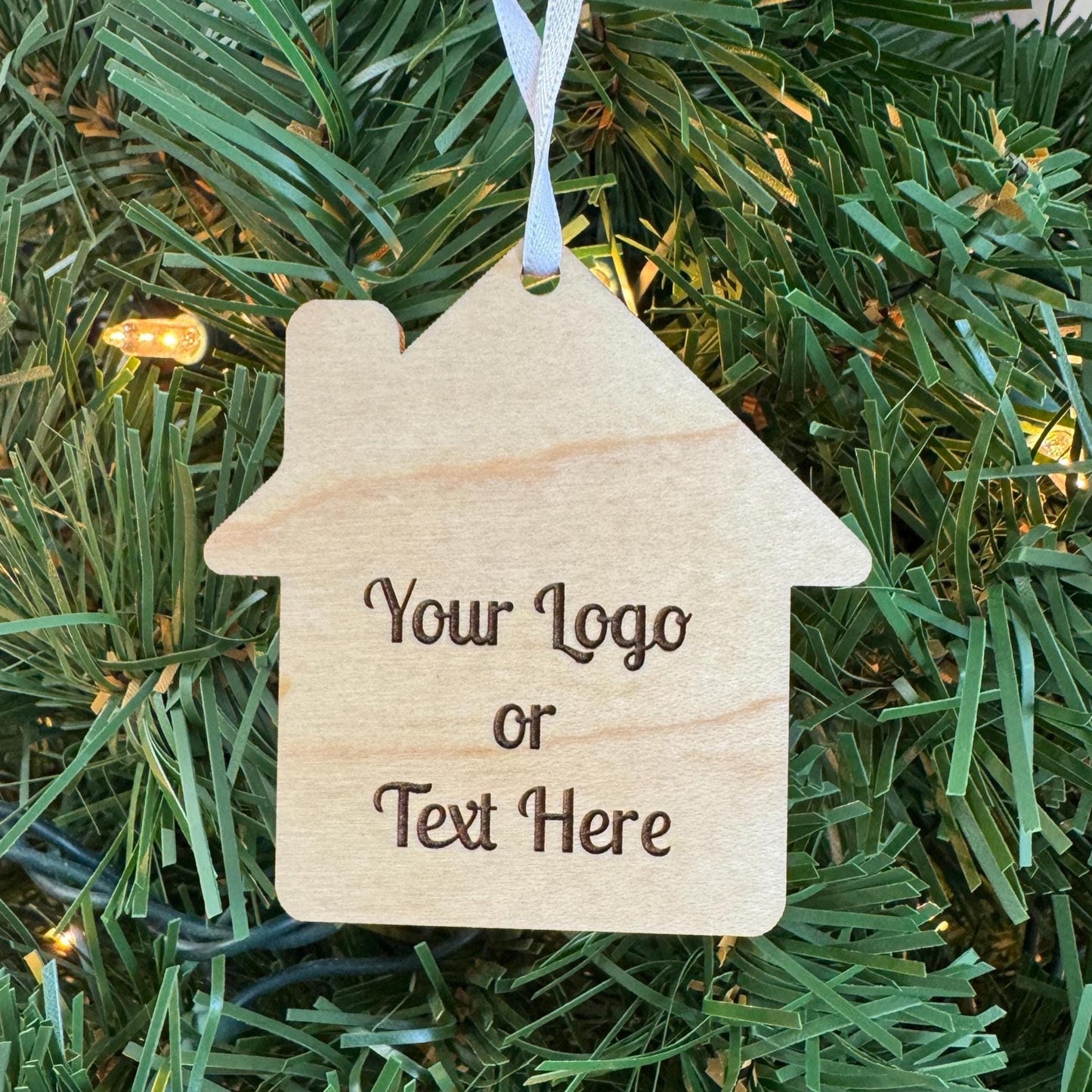 Realtor Branded New Homeowner Gift Ornament - Housewarming Gift - May Love & Laughter Fill Your Home Ornament - Realtor Gift with Logo