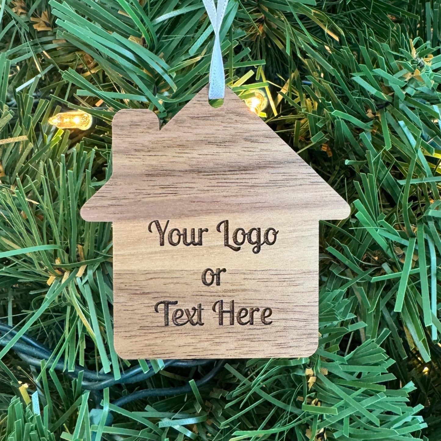 Realtor Branded New Homeowner Gift Ornament - Housewarming Gift - May Love & Laughter Fill Your Home Ornament - Realtor Gift with Logo
