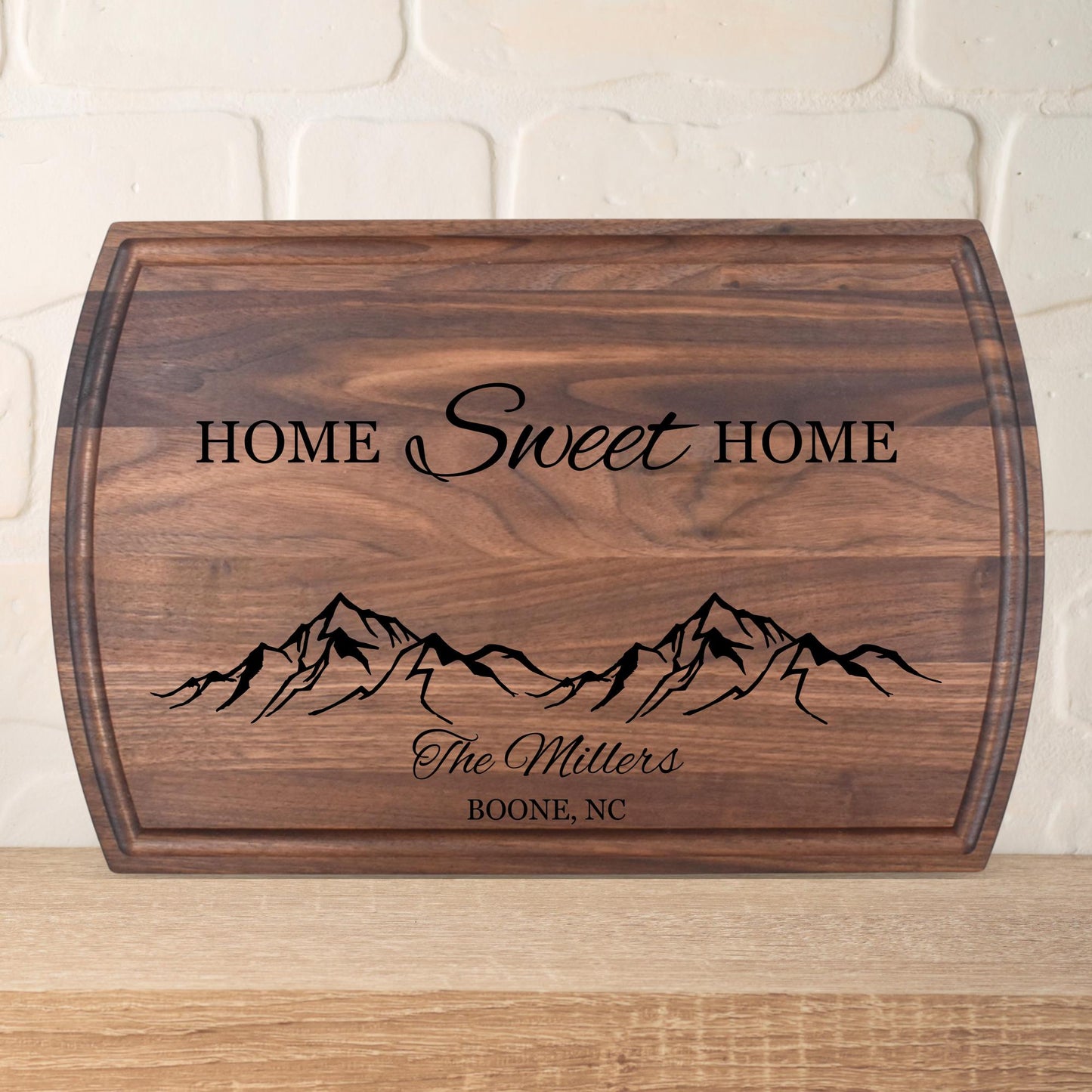 Mountain Range Personalized Cutting Board & Charcuterie, Custom Engraved Gift for Wedding, Anniversary, Housewarming, Birthday, Christmas